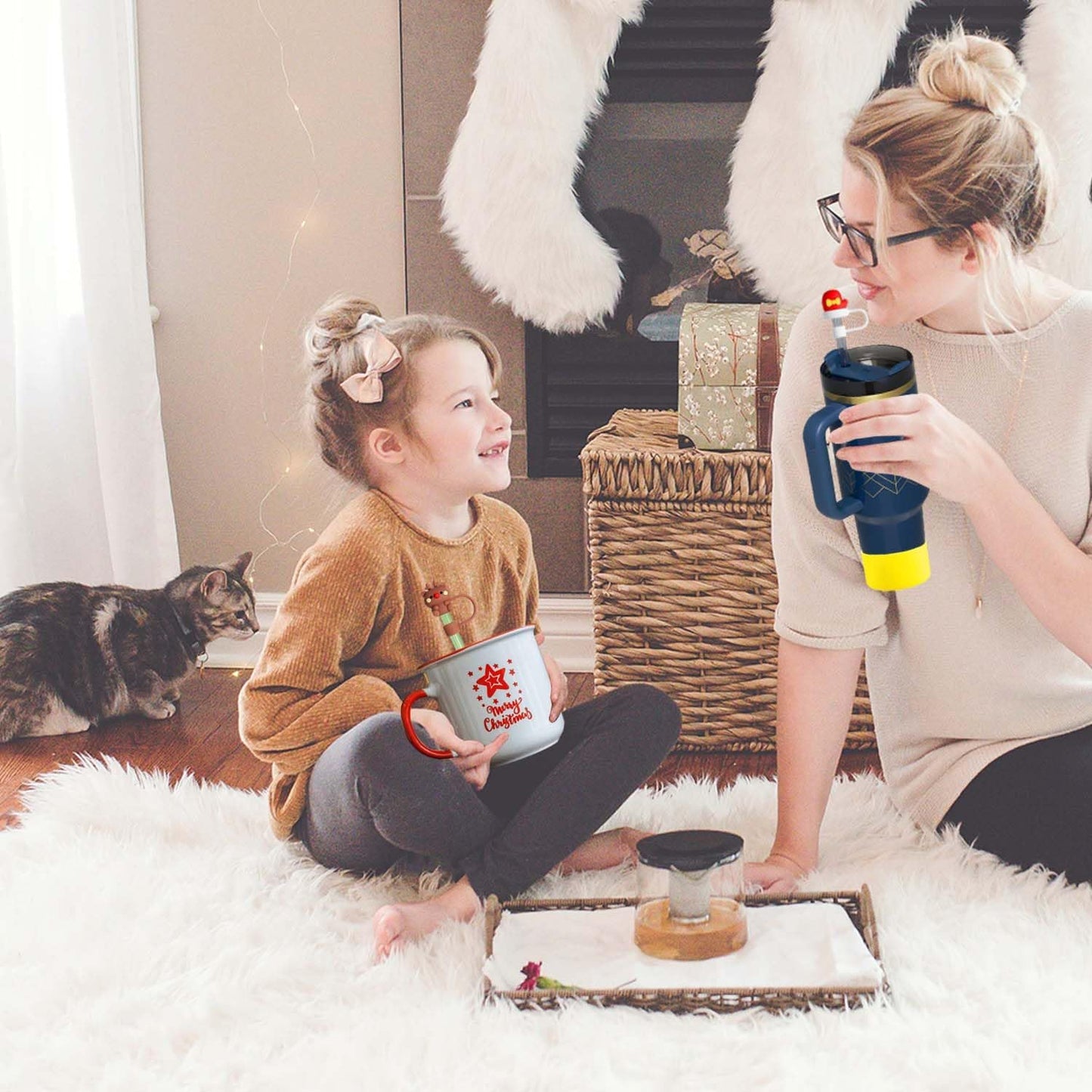 QIANHAI Silicone Boots for Sport Water Bottle Accessories - Fits Stanley Adventure Quencher Tumbler 40oz & IceFlow 20 30oz Hydro Flask YETI Rambler Simple Modern (Mix-1BYellowGreen)