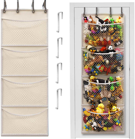 Honeyera Original Over Door Organizer for Stuffies, Breathable Hanging Storage Pockets for Baby Accessories and Plush Toys