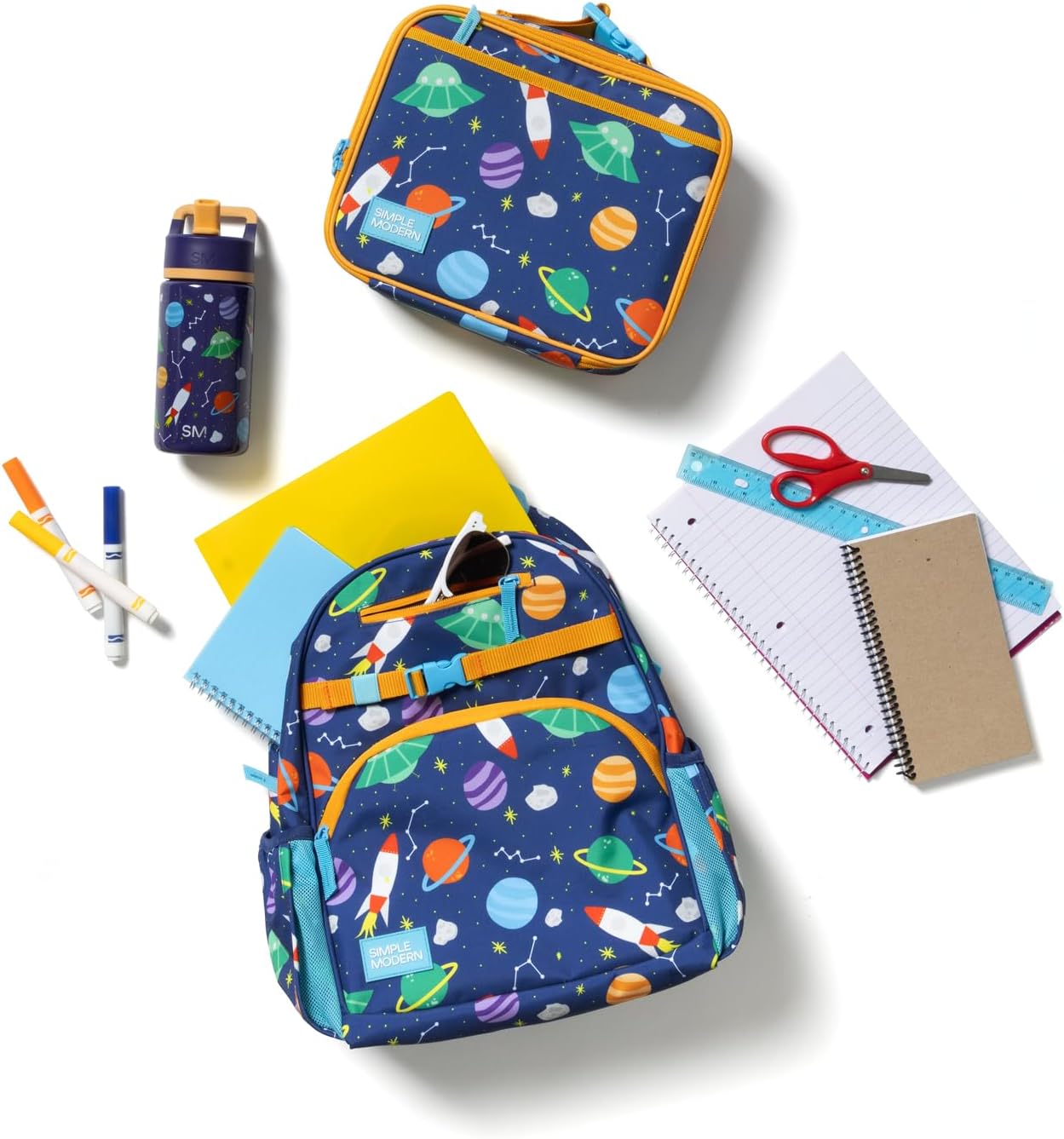 Simple Modern Medium Toddler Backpack for School Girls and Boys | Kindergarten Elementary Kids Backpack | Fletcher Collection | Kids - 15" tall | Under the Sea