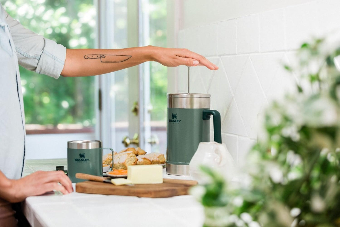 STANLEY Classic Stay-Hot French Press Coffee Maker 48 oz | 5 Minute Brew, 4 Hours Hot | Mesh Filter for Coffee Grounds | Insulated Stainless Steel French Press | BPA-Free | Rose Quartz