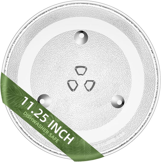 11.25" Microwave Plate Replacement for 3517203500 3517203510 Magic Chef MCO160 Series Compatible with Sharp Microwave Plate R318 R331 Series Frigidaire 5304481353 and 11 1/4 inch Daewoo Glass Plate