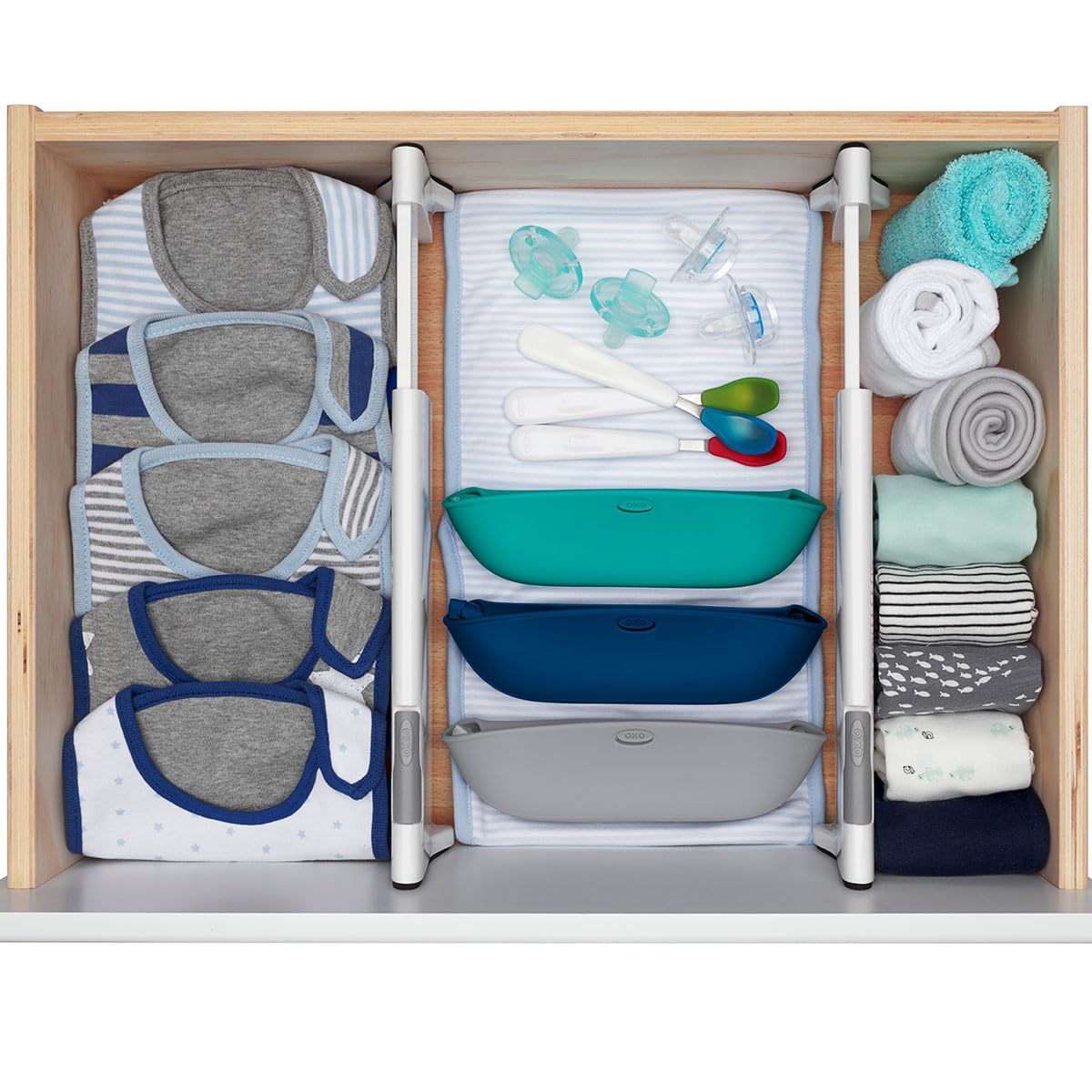 OXO Tot Expandable Dresser Drawer Divider - 4 pack