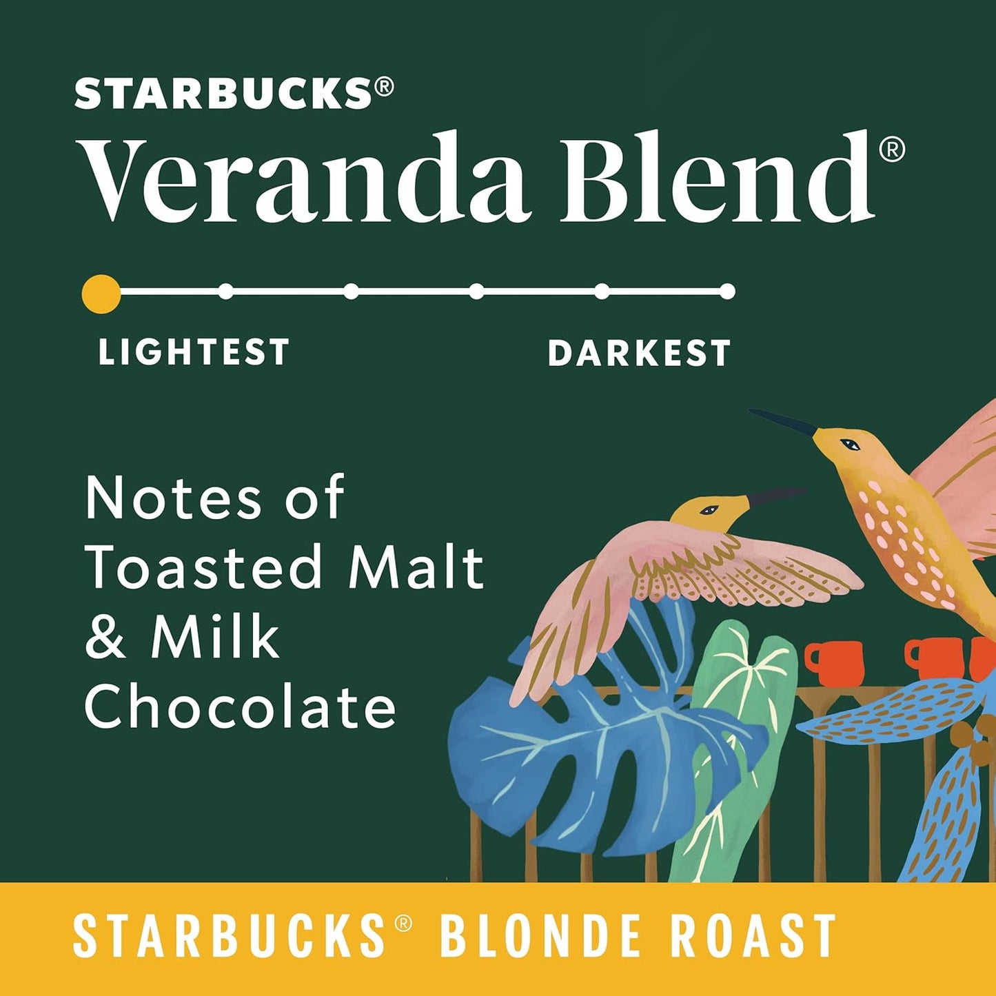 Starbucks Light Roast K-Cup Coffee Pods — Veranda for Keurig Brewers — 1 box (40 pods)