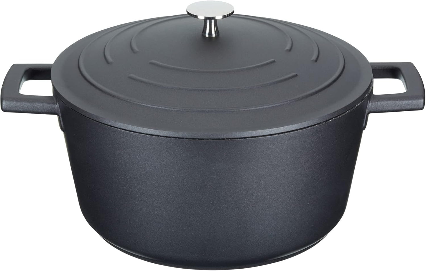 masterclass Cast Aluminium Induction-Safe Non-Stick Casserole Dish, 4 L (7 pts) -Black