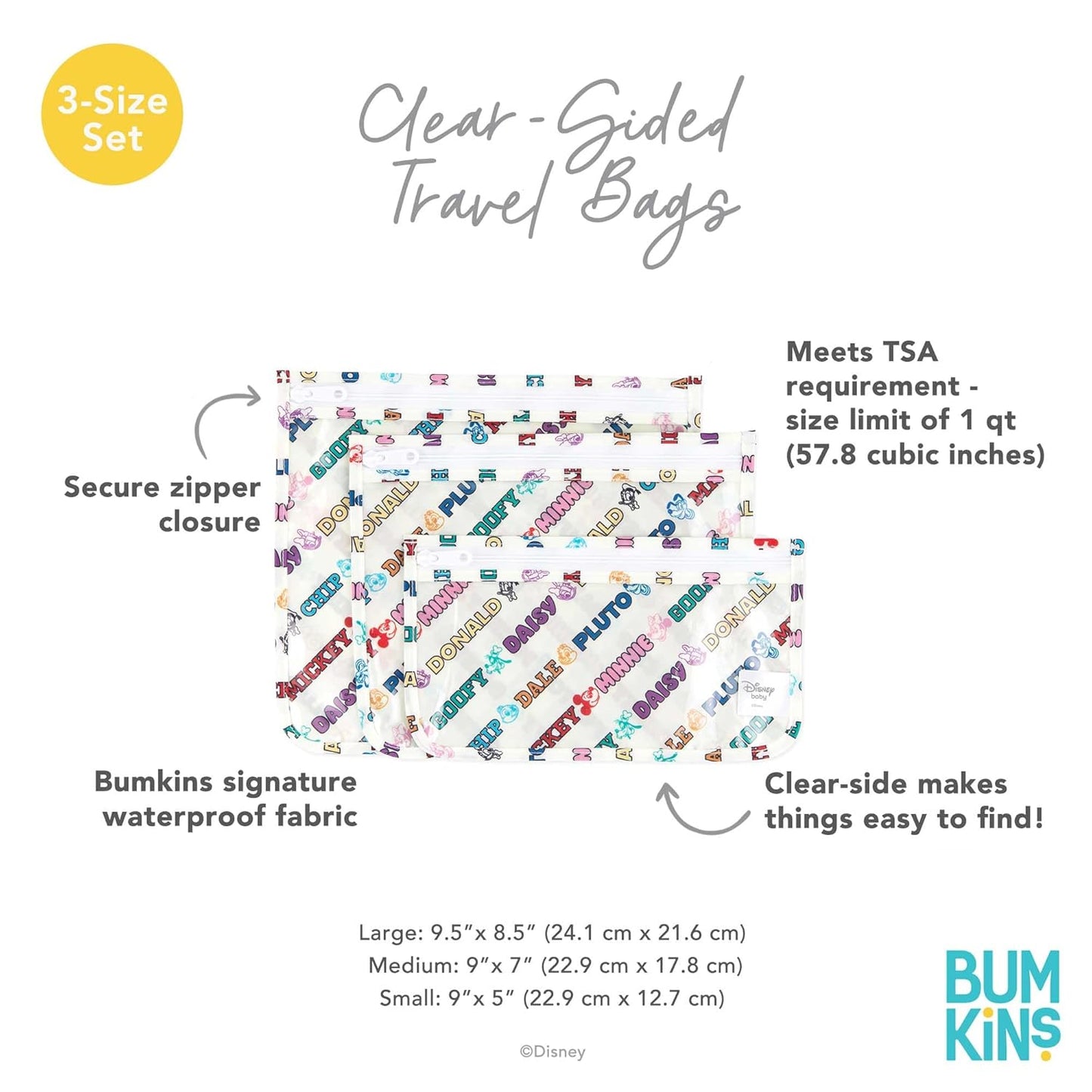 Bumkins Disney, E1 Mickey Varsity, 3 Piece Assortment