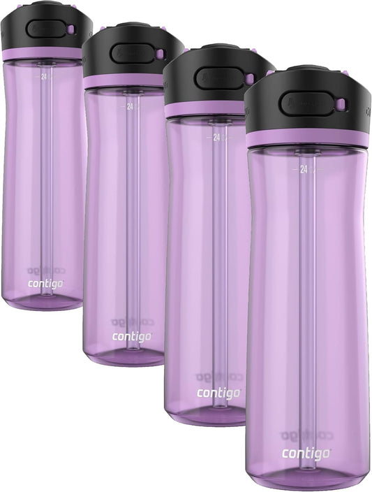 Contigo Ashland Water Bottle 24 oz Pansy (Pack of 4)