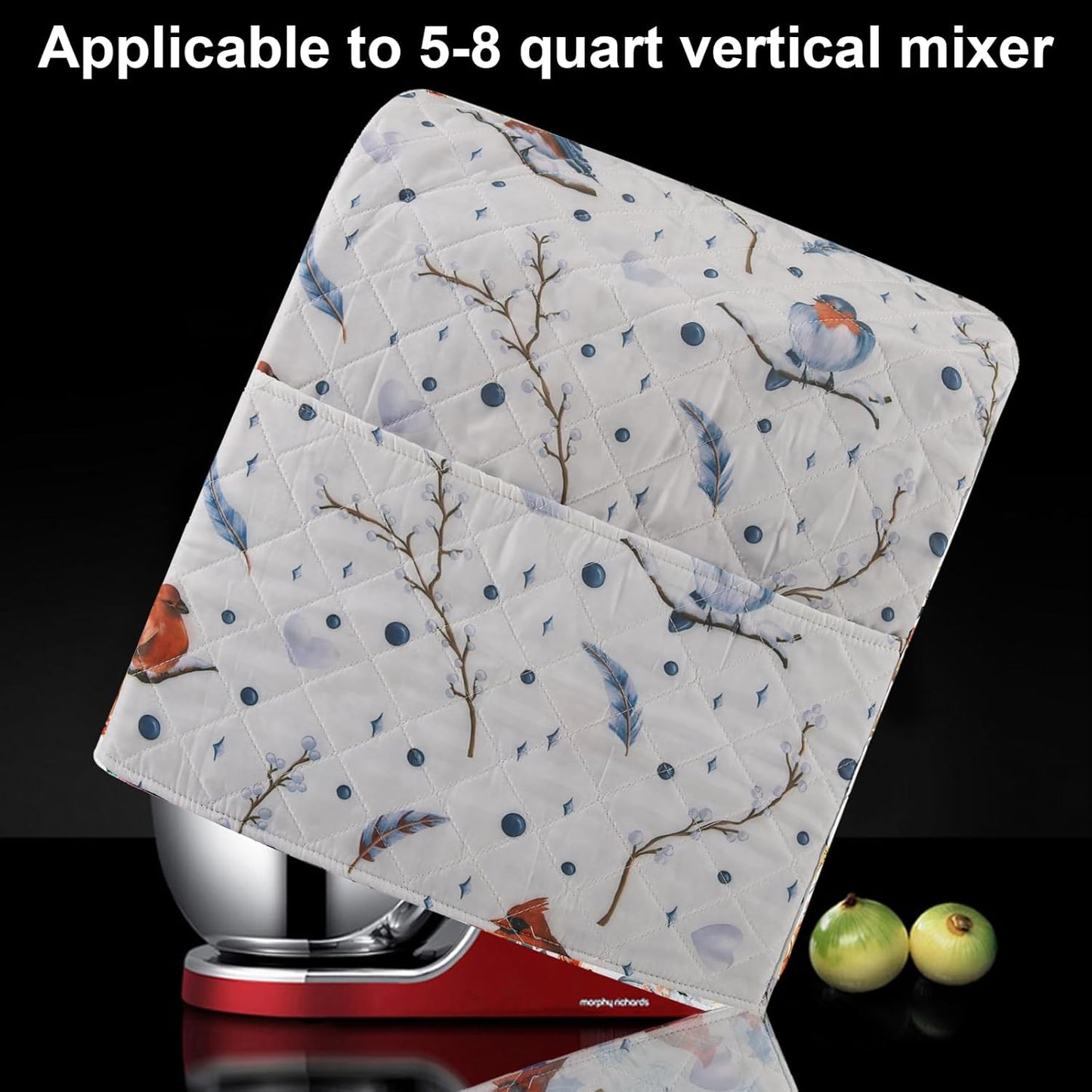 Kitchen Aid Mixer Cover Compatible with 6-8 Quarts Kitchen Aid/Hamilton Stand Mixer/Tilt Head & Bowl Lift Model,Flower Print Mixer Cover Pioneer Woman Kitchen Accessories,Kitchen Aid Mixer Accessories