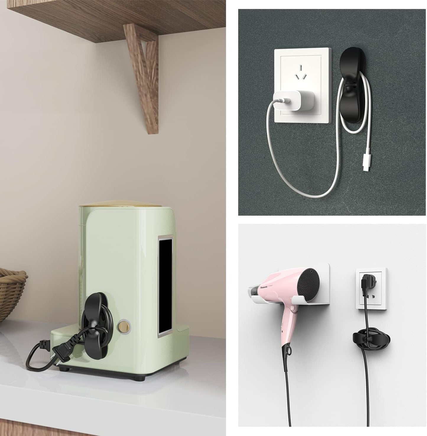 Cord Organizer for Appliances, Upgraded Kitchen Cord Organizer, Cord keeper Cord wrapper Cord holder Cord winder for Appliances Air Fryer, Coffee Maker, Blender, Pressure Cooker, Toaster