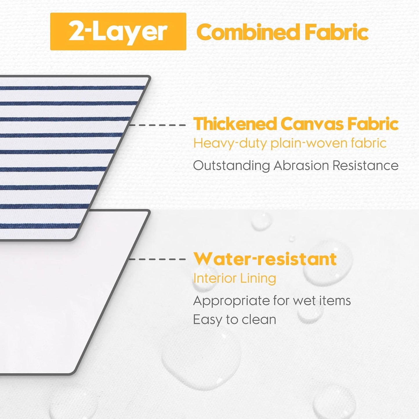 Hinwo 102L XXL Storage Bins, 4-Pack Closet Organizers and Storage, Foldable Clothes Storage Baskets with Handles, Containers for Clothing, Blanket, Comforters, Toys, Bedding (Navy Stripe)