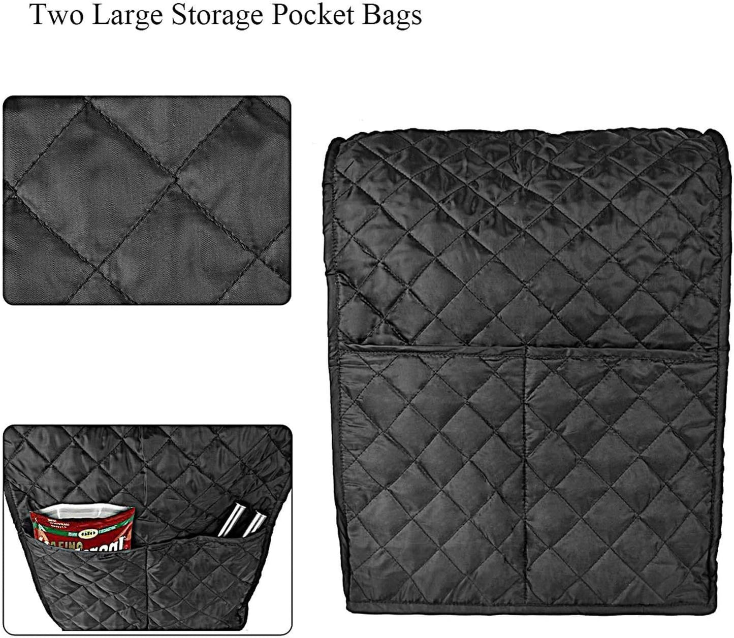 Stand Mixer Dust-proof Cover with Organizer Bag for KitchenAid Mixer to Keep Clean and Safe(Black)