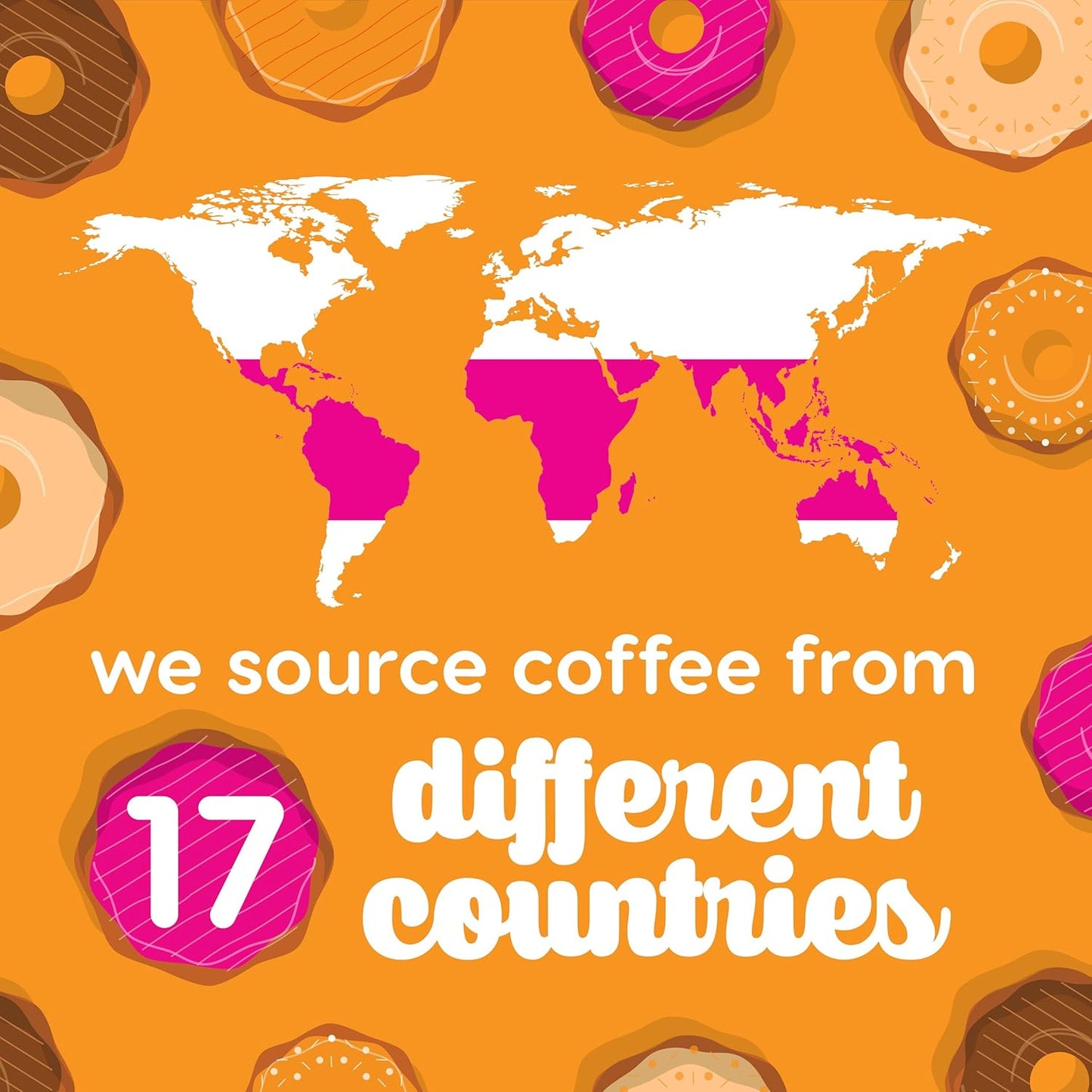 Donut Café – Gourmet Single Serve Coffee Pods for Keurig K-Cup Brewers, Dark Roast, 100% Arabica, Non-GMO & Gluten Free, French Roast Blend, 36 Count