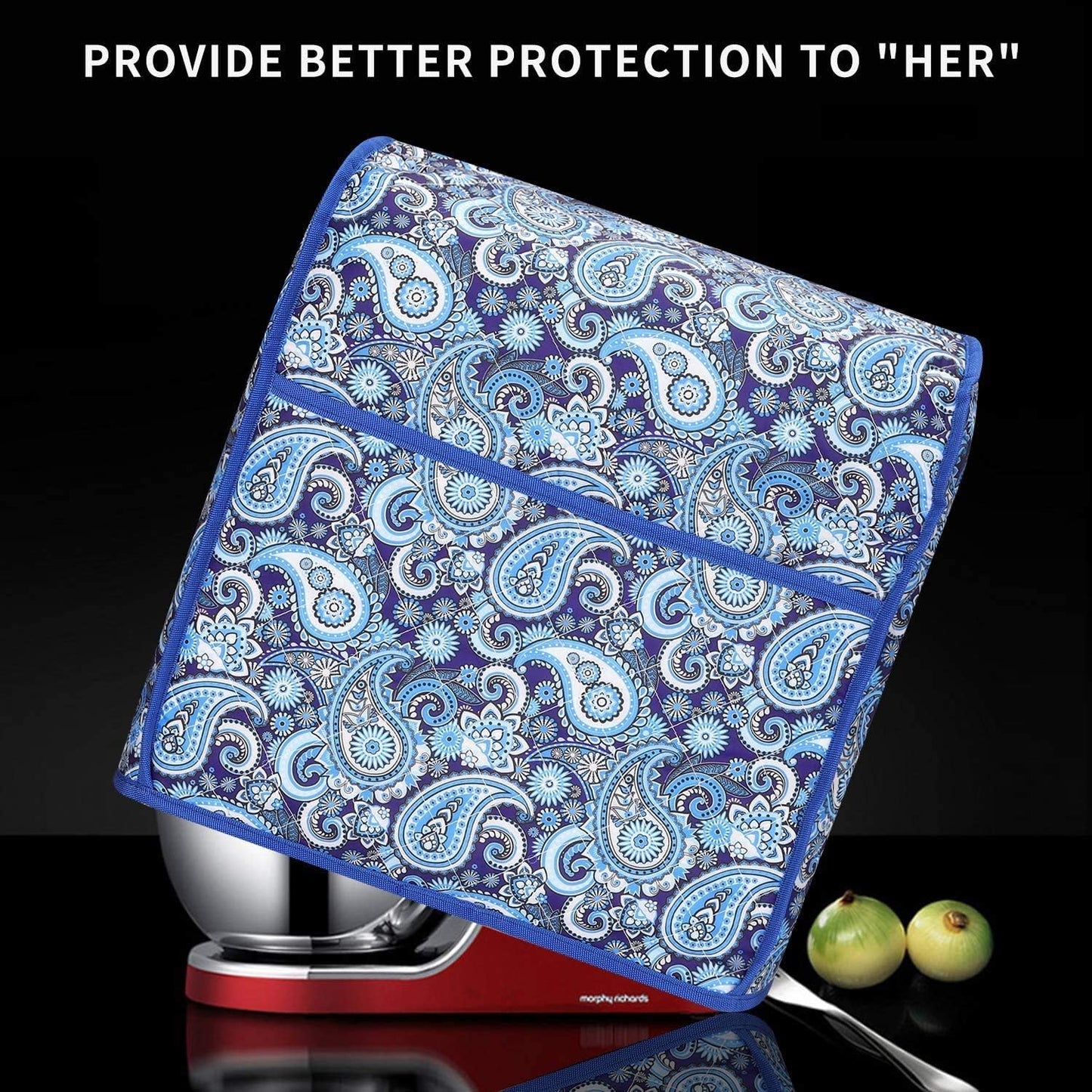 Kitchen Aid Mixer Cover,Kitchen Mixer Cover Compatible with 6-8 Quarts Kitchenaid/Hamilton Stand Mixer,Stand Mixer Covers,Dust Cover For Kitchen Aid Mixer.Kitchen Aid Mixer Assecories.Paisley