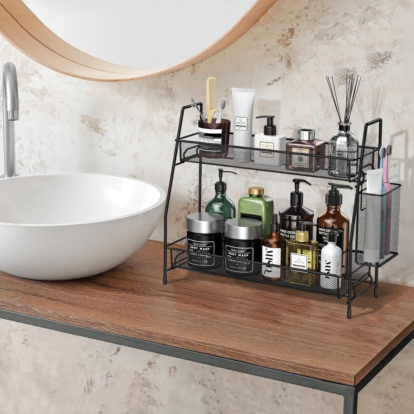 Bathroom Organizer Countertop, Spice Rack Organizer for Cabinet,Bathroom Counter Organizer, Kitchen Countertop Organizer