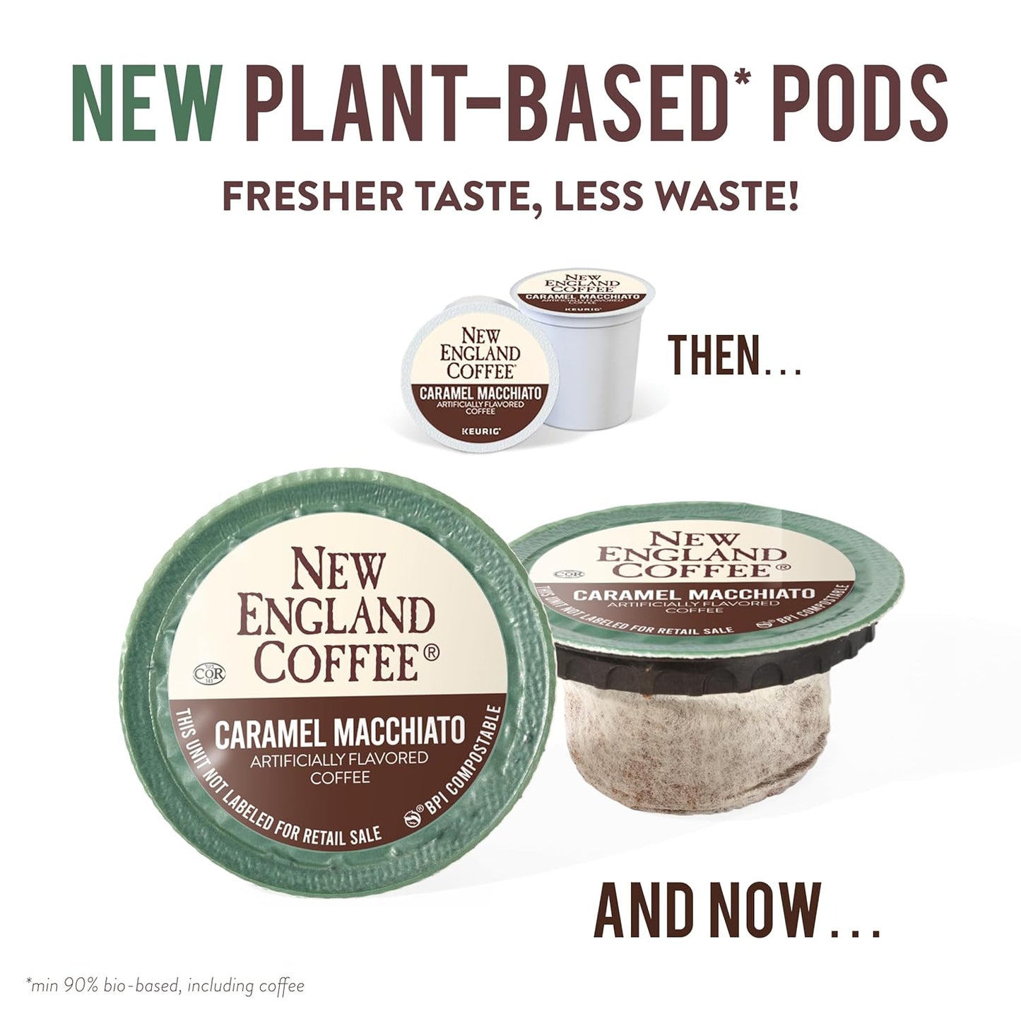 New England Coffee Caramel Macchiato Medium Roast Single Serve Pods, 12ct Box (Pack of 1)