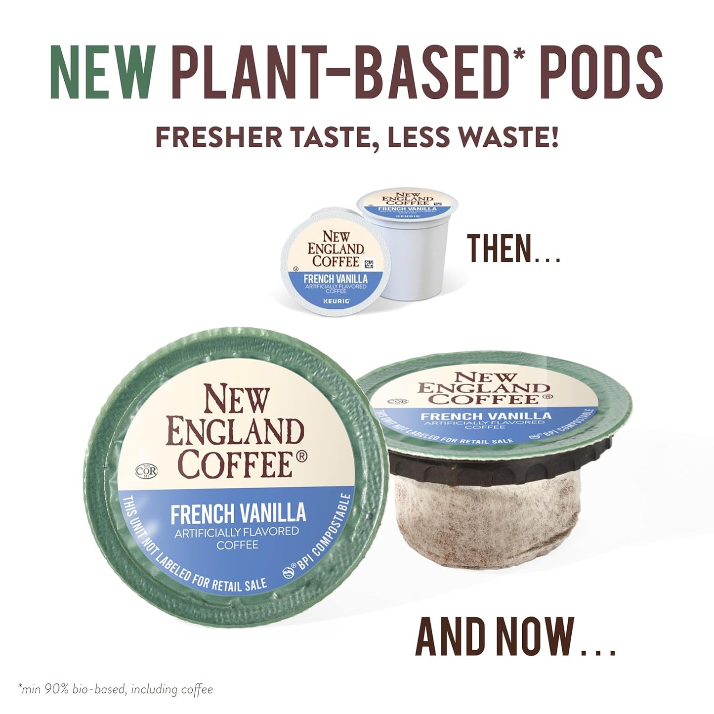 New England Coffee French Vanilla Medium Roast Single Serve Pods, 12ct Box (Pack of 1)