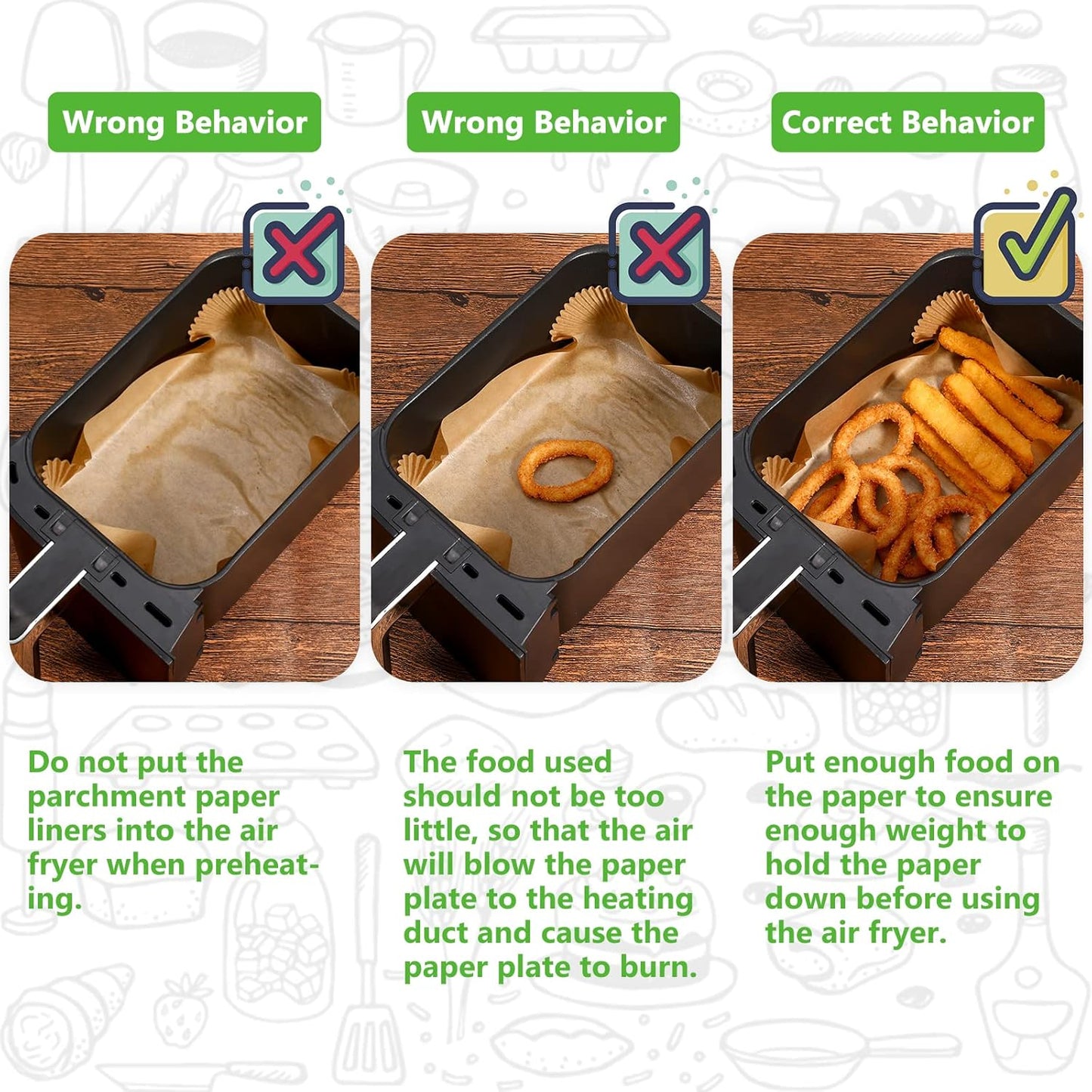 (125PCS) Air Fryer Liners, Disposable for Ninja Dual Air Fryer accessories, Parchment Paper liners rectangle 8.6''*5.5''