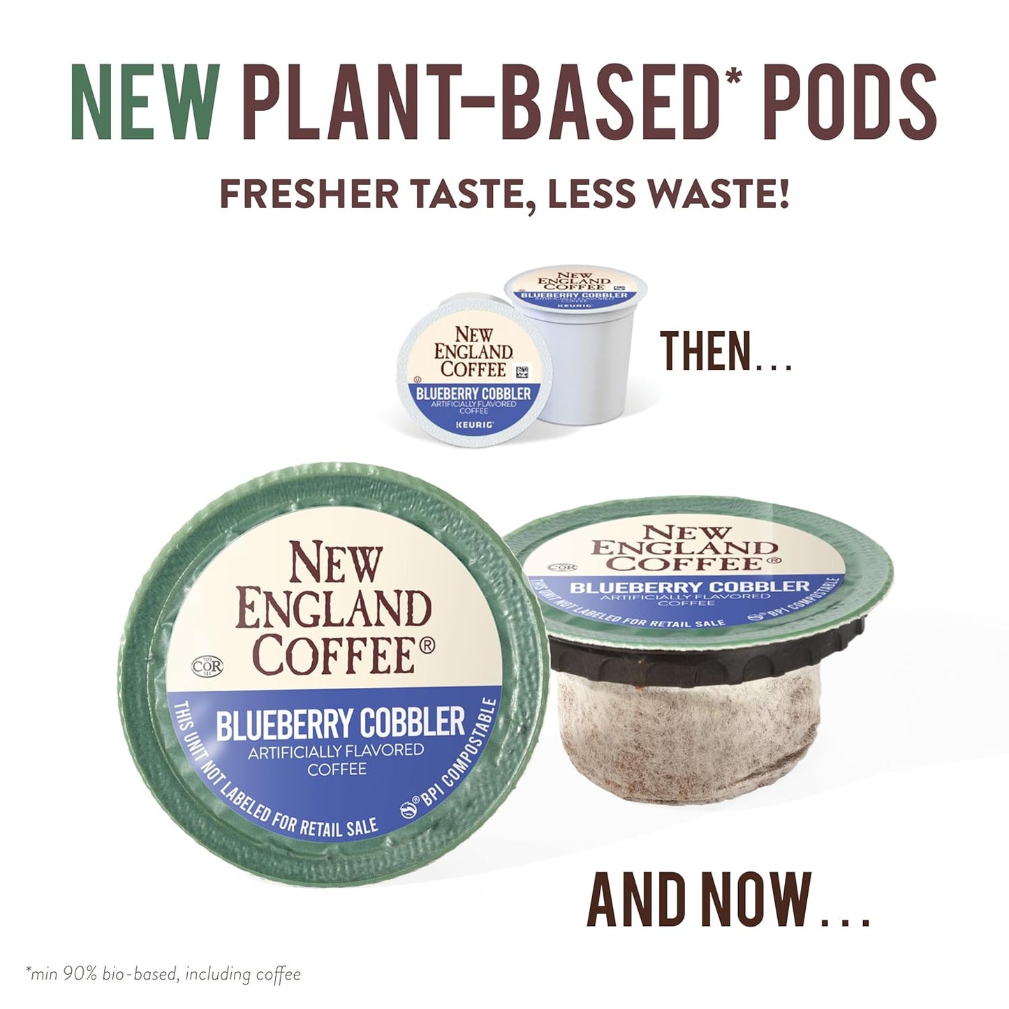 New England Coffee Blueberry Cobbler Medium Roast Single Serve Pods, 12ct Box (Pack of 1)