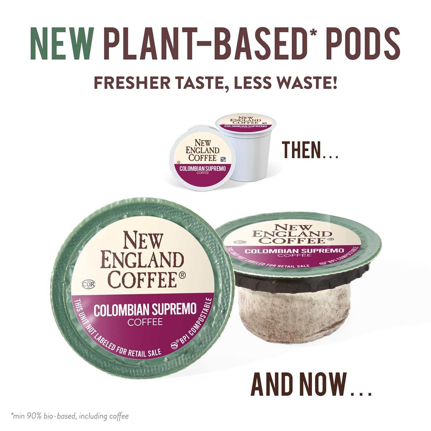 New England Coffee Colombian Supremo Medium Roast Single Serve Pods, 12ct Box (Pack of 6)