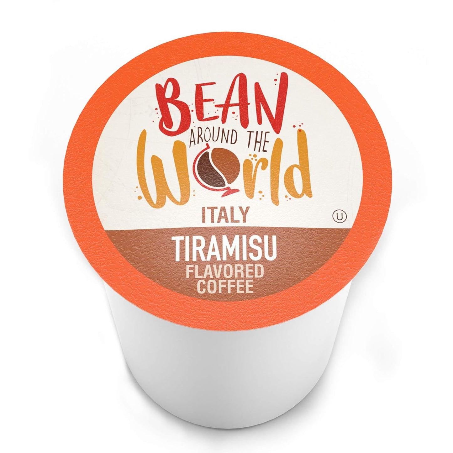 Bean Around The World Flavored Coffee Compatible With 2.0 Keurig K Cup Brewers, Tiramisu, 40 Count (Pack of 1)