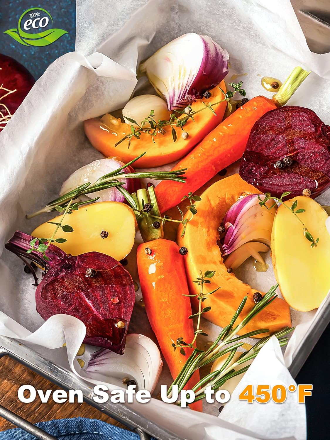 SMARTAKE 300 Pcs Parchment Paper Baking Sheets, 12x16 Inch Pre-Cut Baking Parchment, Non-Stick Kitchens Cookie Baking Paper, for Oven Grilling Air Fryer Steaming Bread Cake Cookie Meat Pizza (White)