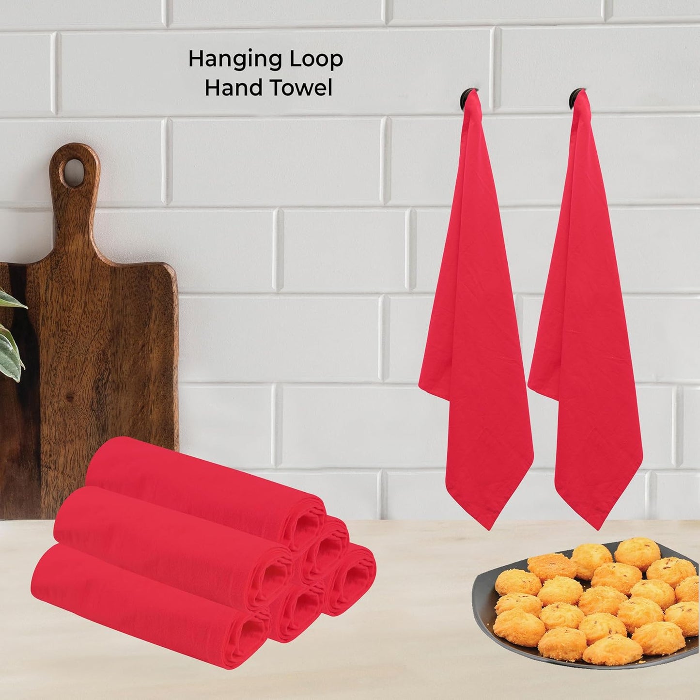 Urban Villa Flour Sack RedKitchen Towels 100% Cotton Highly Absorbent Dish Towels for Bread Proofing Baking Drying Dinnerware Glass Embroidery DIY Projects Zero Lint 27x27 Inches (12 Pack)