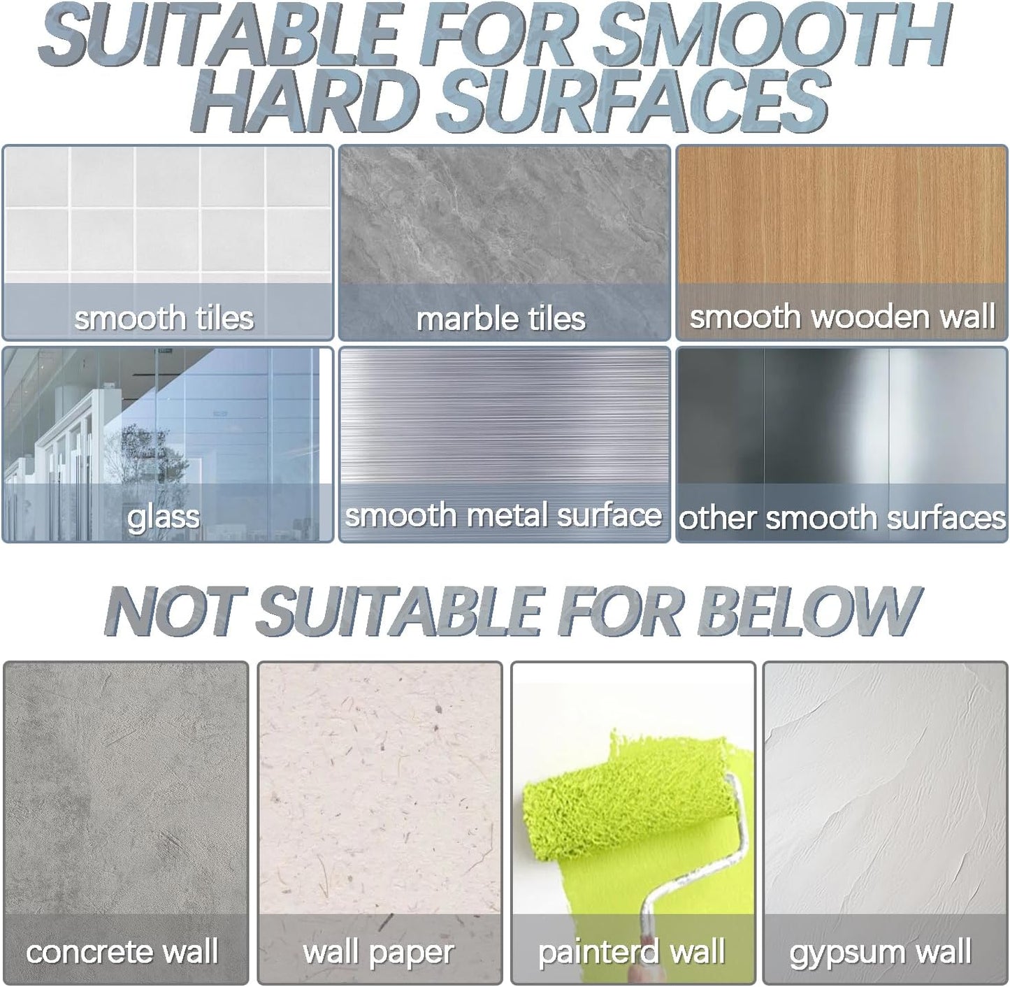 3-H 24-Pack Self Adhesive Broom Holder Wall Mount - Heavy Duty No Drill Broom Organizer for Garage Closet Kitchen, Plastic Storage Rack for Brooms Mops Tools, Peel and Stick Adhesive, White