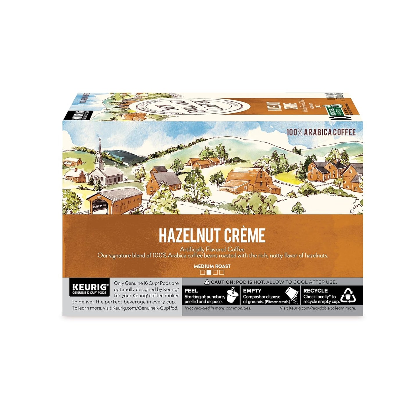 New England Coffee Hazelnut Crème Medium Roast Single Serve Pods, 10ct Box (Pack of 1)