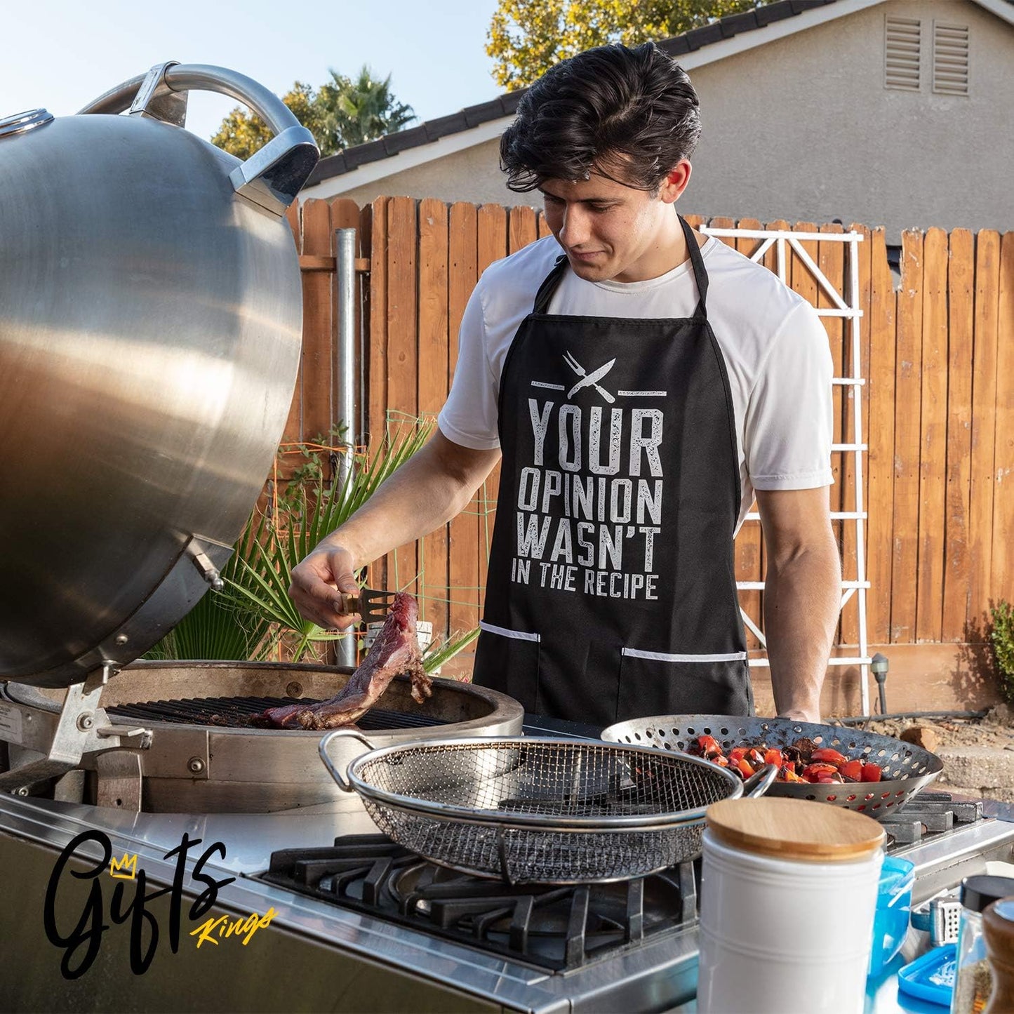 Funny Apron for Women and Men - Adjustable Chef Apron for Grilling, Cooking, BBQ