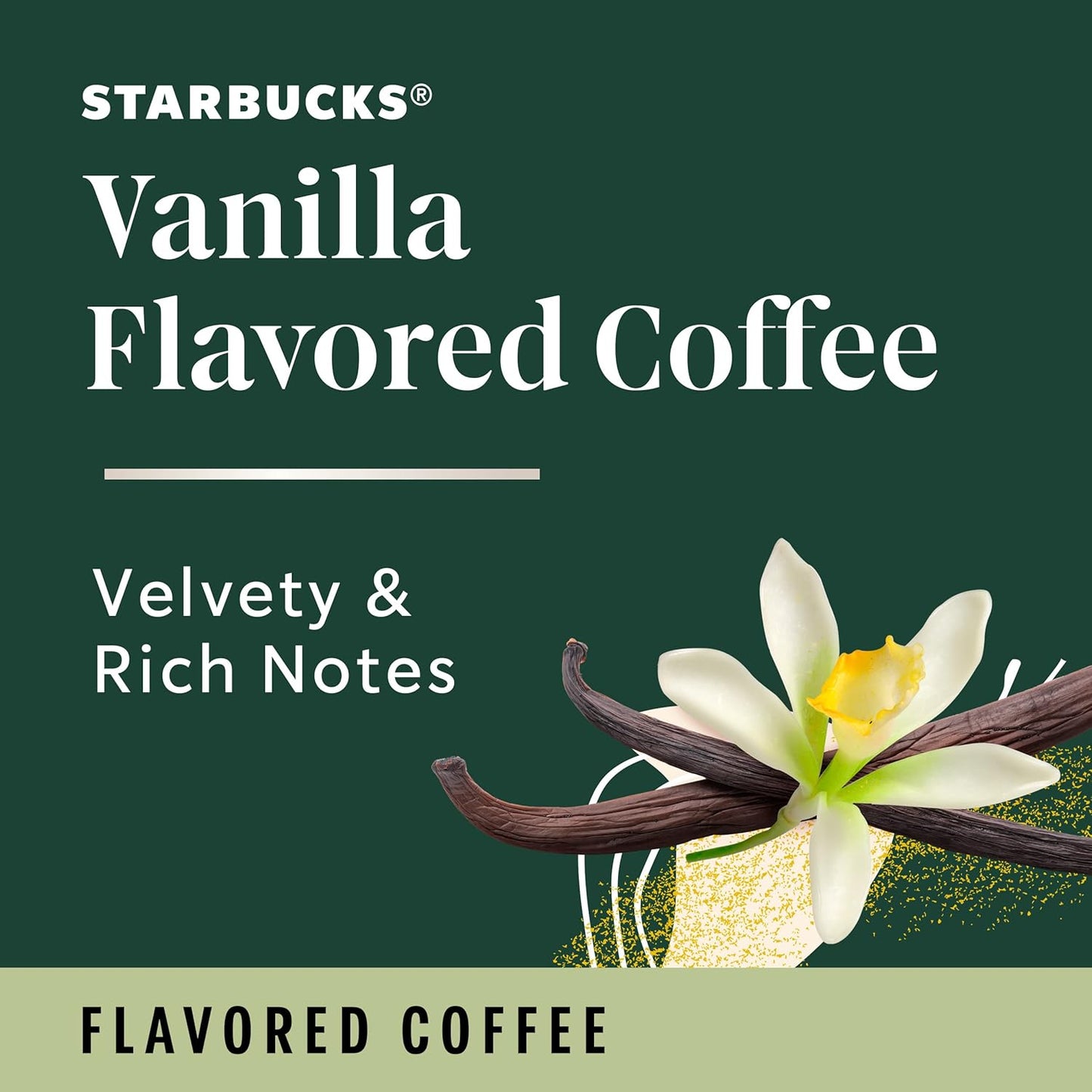 Starbucks K-Cup Coffee Pods, Vanilla Flavored Coffee, Naturally Flavored, 100% Arabica, 6 boxes (60 pods total)