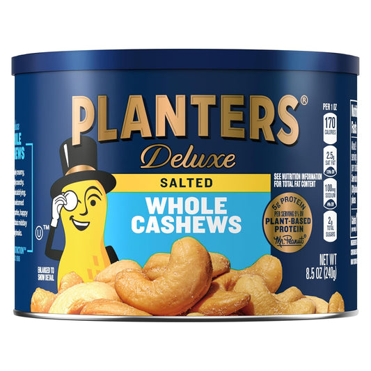 Planters Deluxe Whole Cashews (8.5 oz Canister)