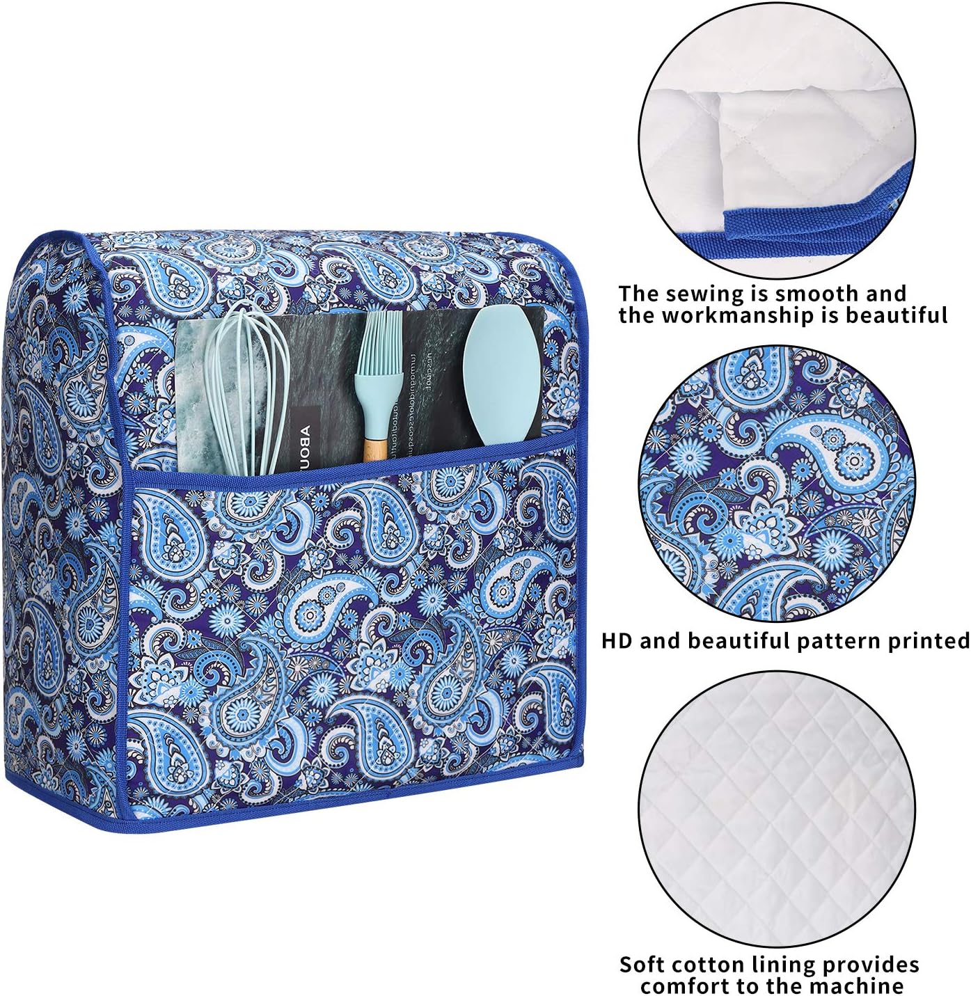 Kitchen Aid Mixer Cover,Kitchen Stand Mixer Cover Compatible With 5-8 Quart Kitchenaid Hamilton Mixers,Kitchen Aid Covers for Stand Mixer With Pockets,Kitchen Aid Mixer Assecories