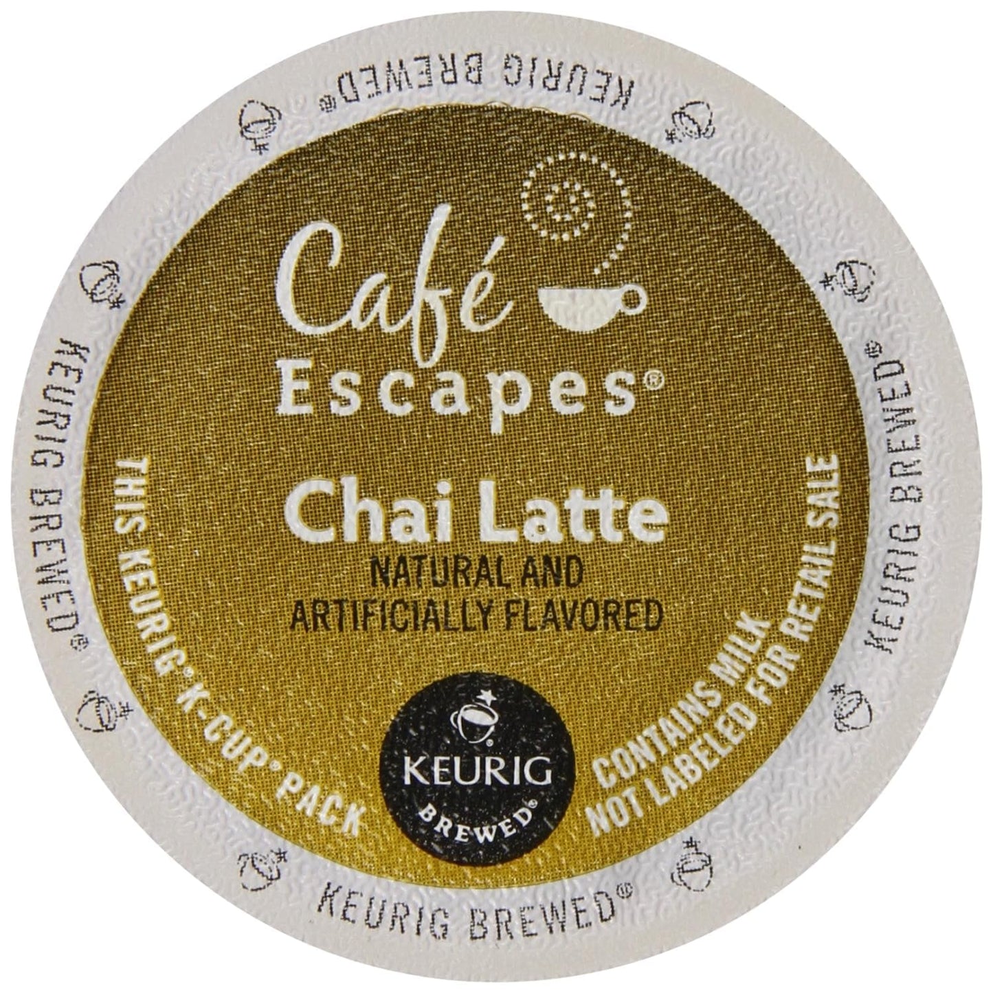 Café Escapes Chai Latte Keurig K-Cups Coffee, 12 Count