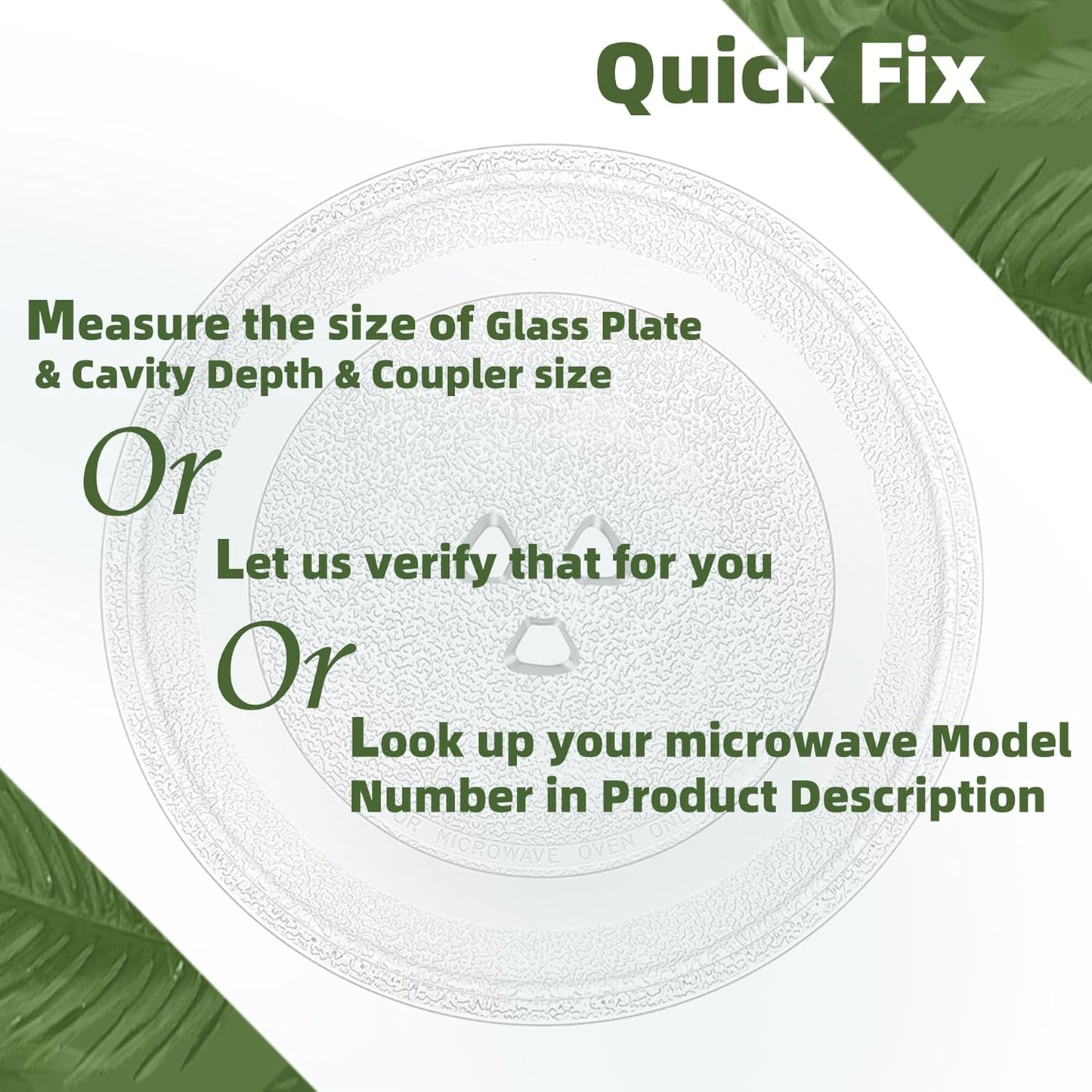 Smallest 9.6 Inch Microwave Plate Replacement Compatible With Panasonic Microwave Glass Plate F06016D00XN, 9.6" Microwave Plate Replacement for Nostalgia 0.7 cu.ft. 700W small retro microwaves