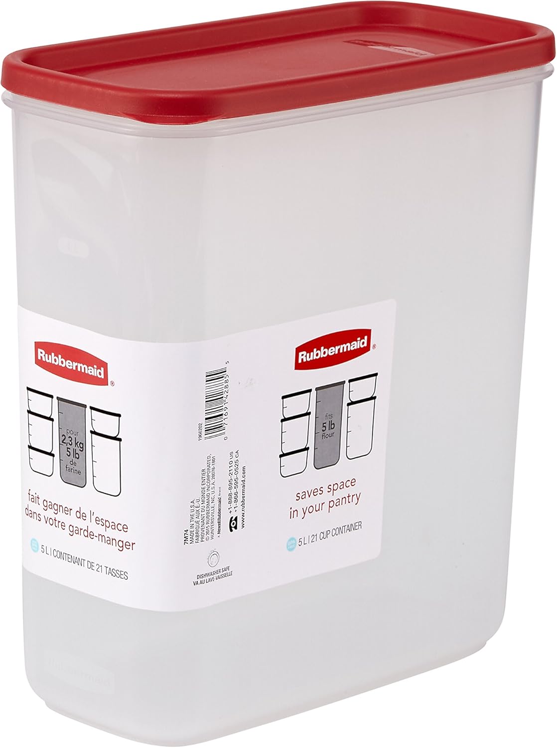 Rubbermaid 1776473 21C Dry Food Container 21-Cup Clear