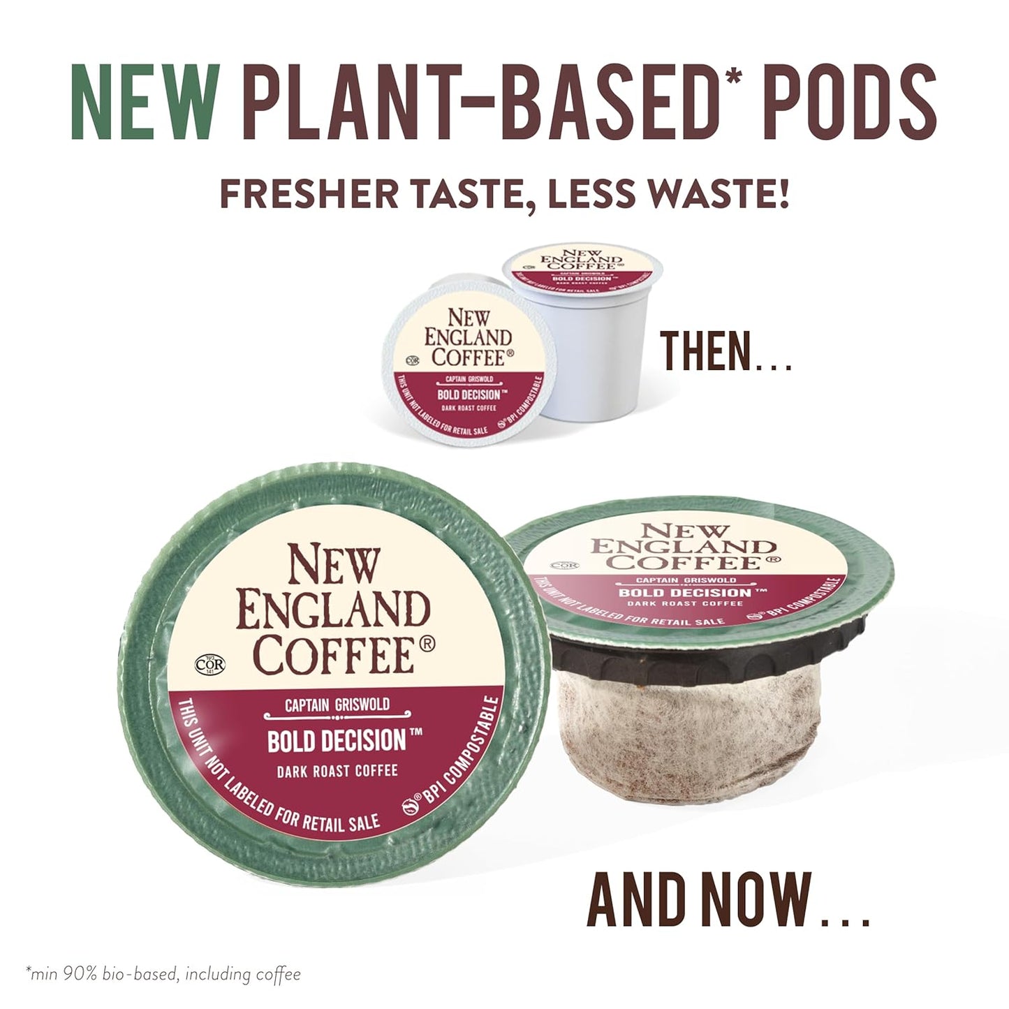 New England Coffee Bold Decision Dark Roast Single Serve Pods, 10ct Box (Pack of 6)