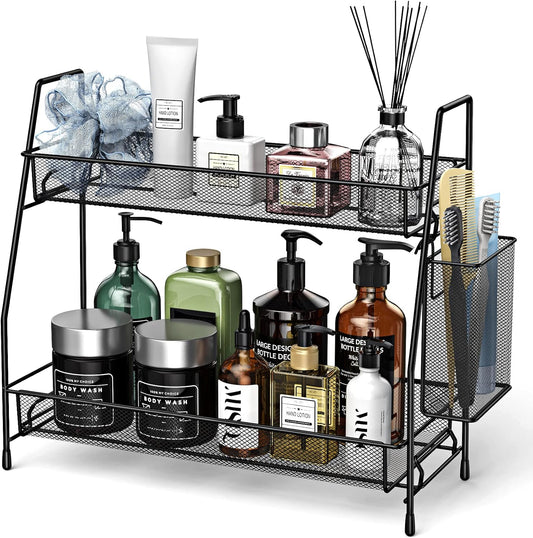 Bathroom Organizer Countertop, Spice Rack Organizer for Cabinet,Bathroom Counter Organizer, Kitchen Countertop Organizer
