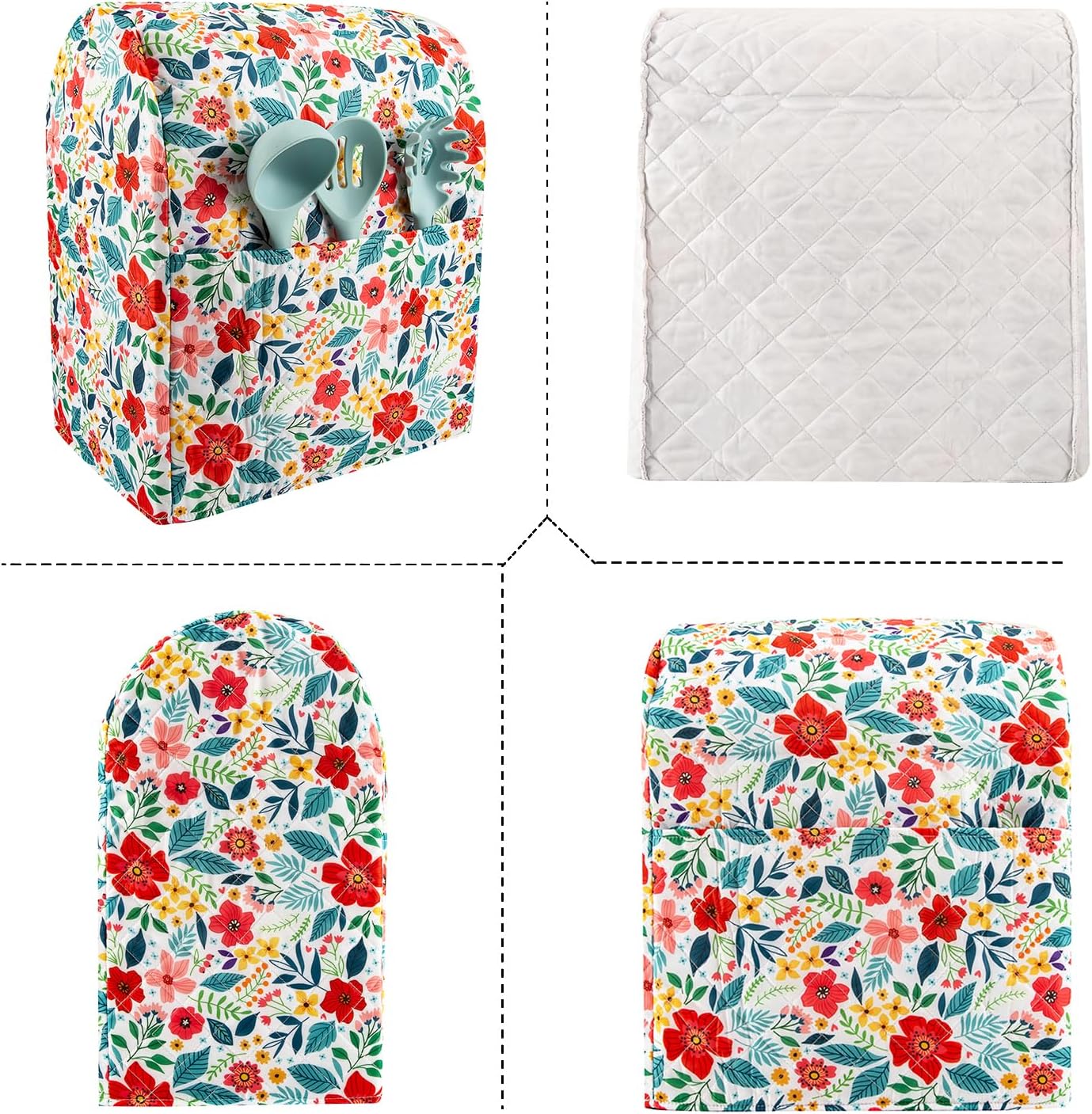 Kitchen Aid Mixer Cover Compatible with 6-8 Quarts Kitchen Aid/Hamilton Stand Mixer/Tilt Head & Bowl Lift Model,Flower Print Mixer Cover Pioneer Woman Kitchen Accessories,Kitchen Aid Mixer Accessories