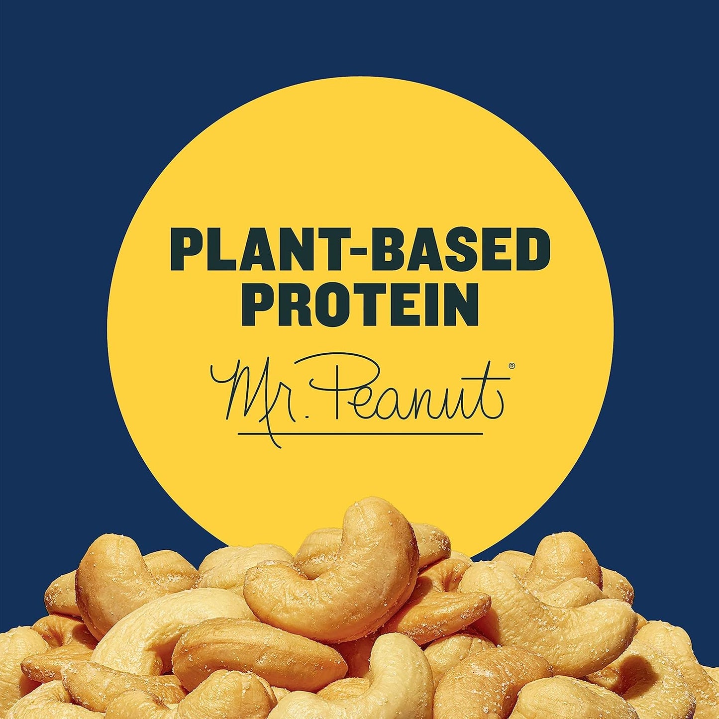 PLANTERS Deluxe Salted Whole Cashews, Party Snacks, Plant-Based Protein, Quick Snack for Adults, After School Snack, Roasted Cashew Flavored with Sea Salt, Bulk Nuts, Kosher, 1 lb 2.25oz Canister