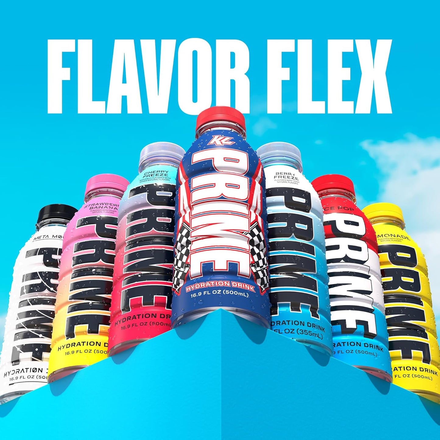 PRIME Hydration Kyle Larson, Sports Drinks, Electrolyte Enhanced for Replenishing Fluids, 250mg BCAAs, B Vitamins, Antioxidants, Low Sugar, 16.9 Fl Oz, 12 Pack