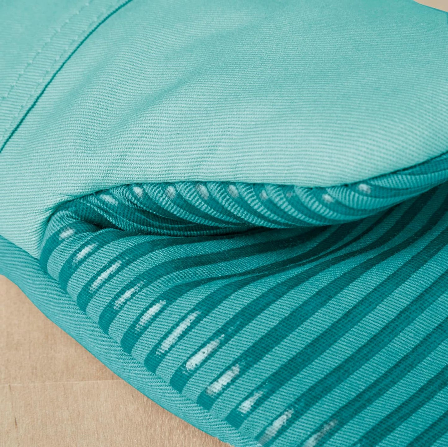 KitchenAid Beacon Two-Tone Non-Slip Oven Mitt Set, Aqua Sky, 5.75"x13", 2 Piece