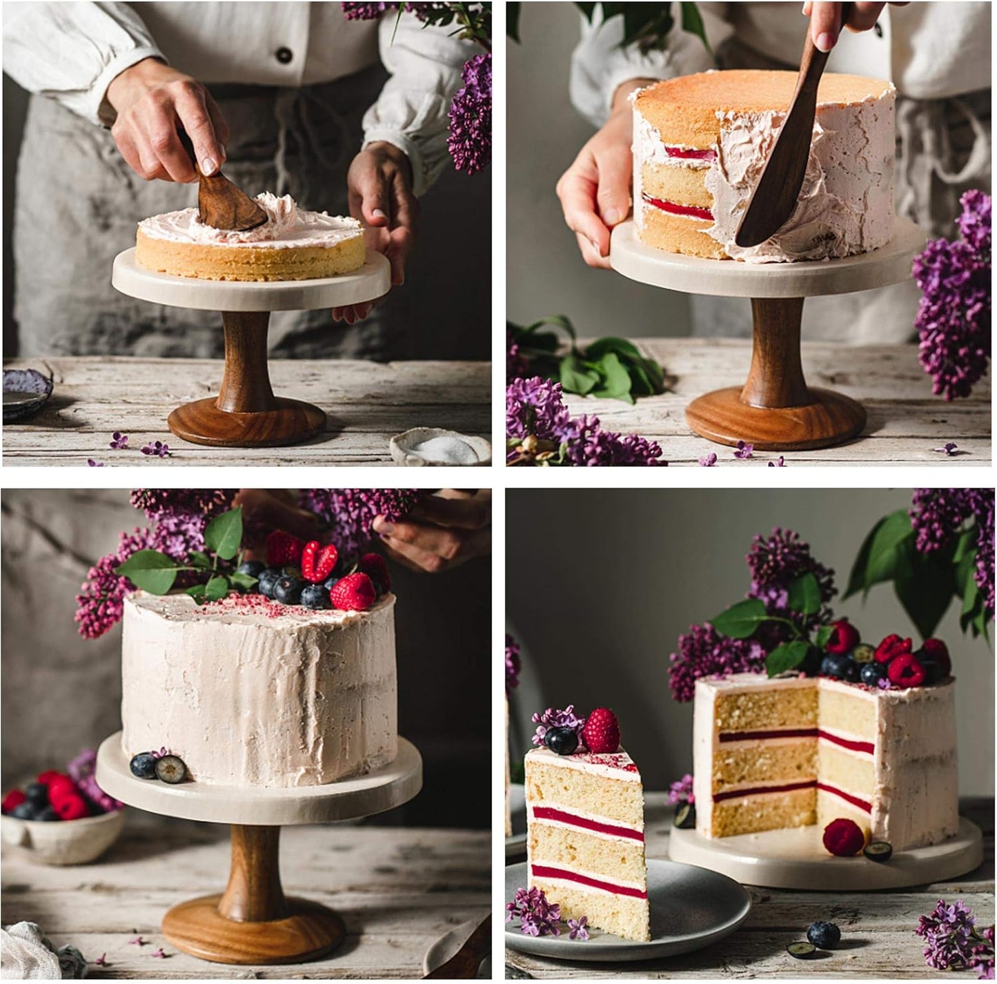 TeamFar 6 Inch Cake Pan Set of 3, 6” x 3” Round Cake Pan Deep Tier Baking Tins Stainless Steel, For Birthday Wedding Party, Healthy & Toxic Free, Deep & Straight Size, Oven & Dishwasher Safe