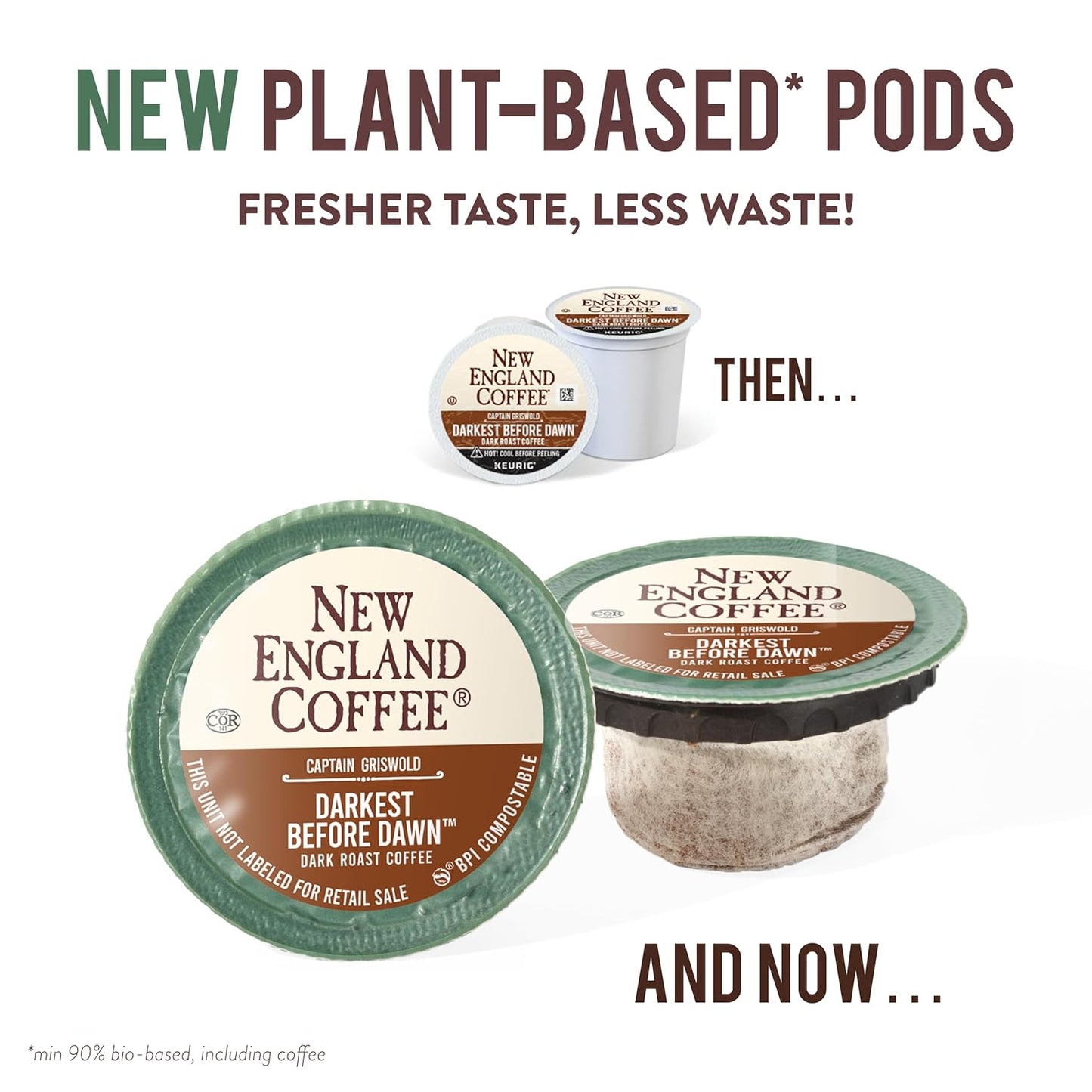 New England Coffee Darkest Before Dawn Dark Roast Single Serve Pods, 10ct Box (Pack of 1)