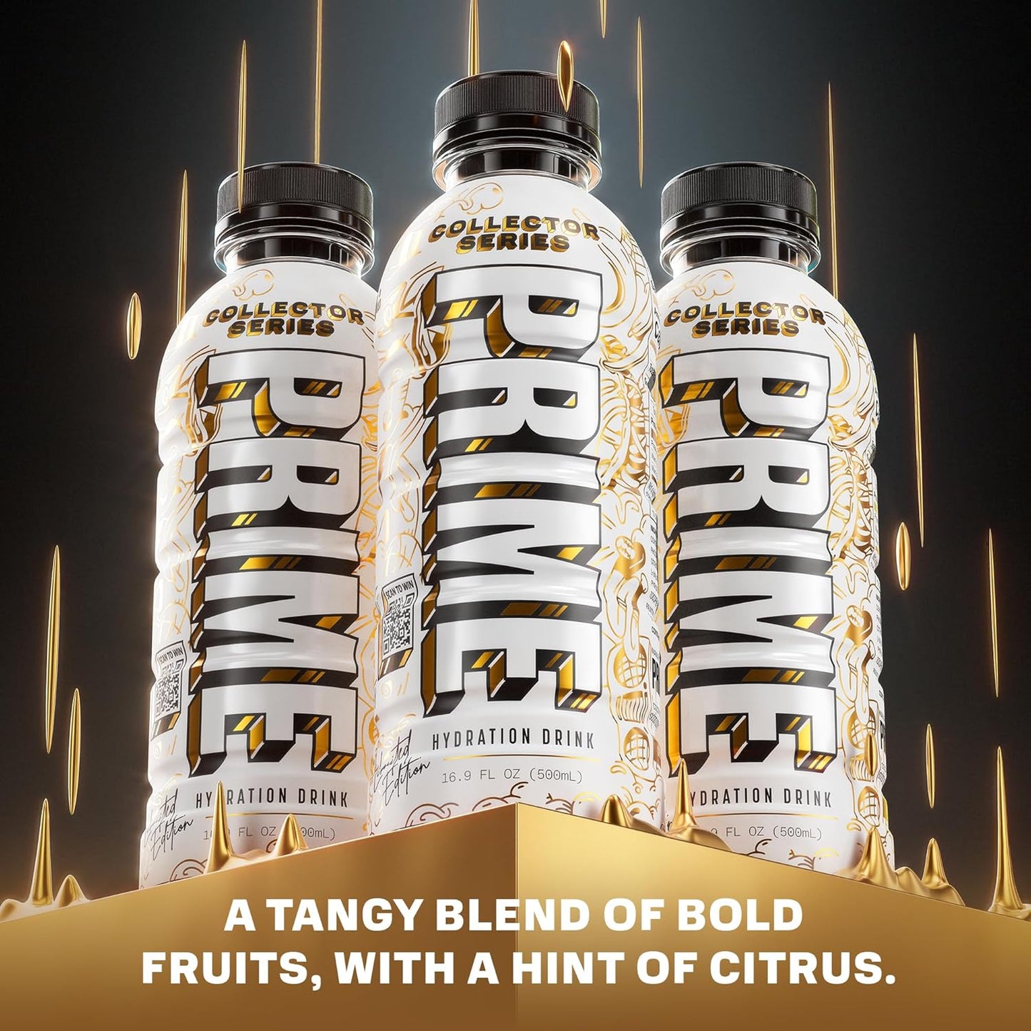 PRIME Hydration Collector Series, Sports Drinks, Electrolyte Enhanced for Replenishing Fluids, 250mg BCAAs, B Vitamins, Antioxidants, Low Sugar, 16.9 Fl Oz, 12 Pack