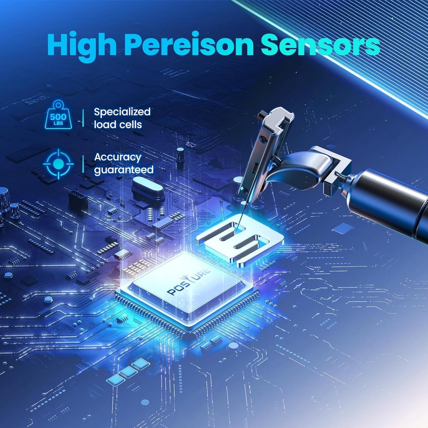 Posture 550lb Capacity Digital Bathroom Scale High Precision Body Weight Scale Extra Wide Platform Large LED Display, and Durable 8mm Tempered Glass Platform for Home