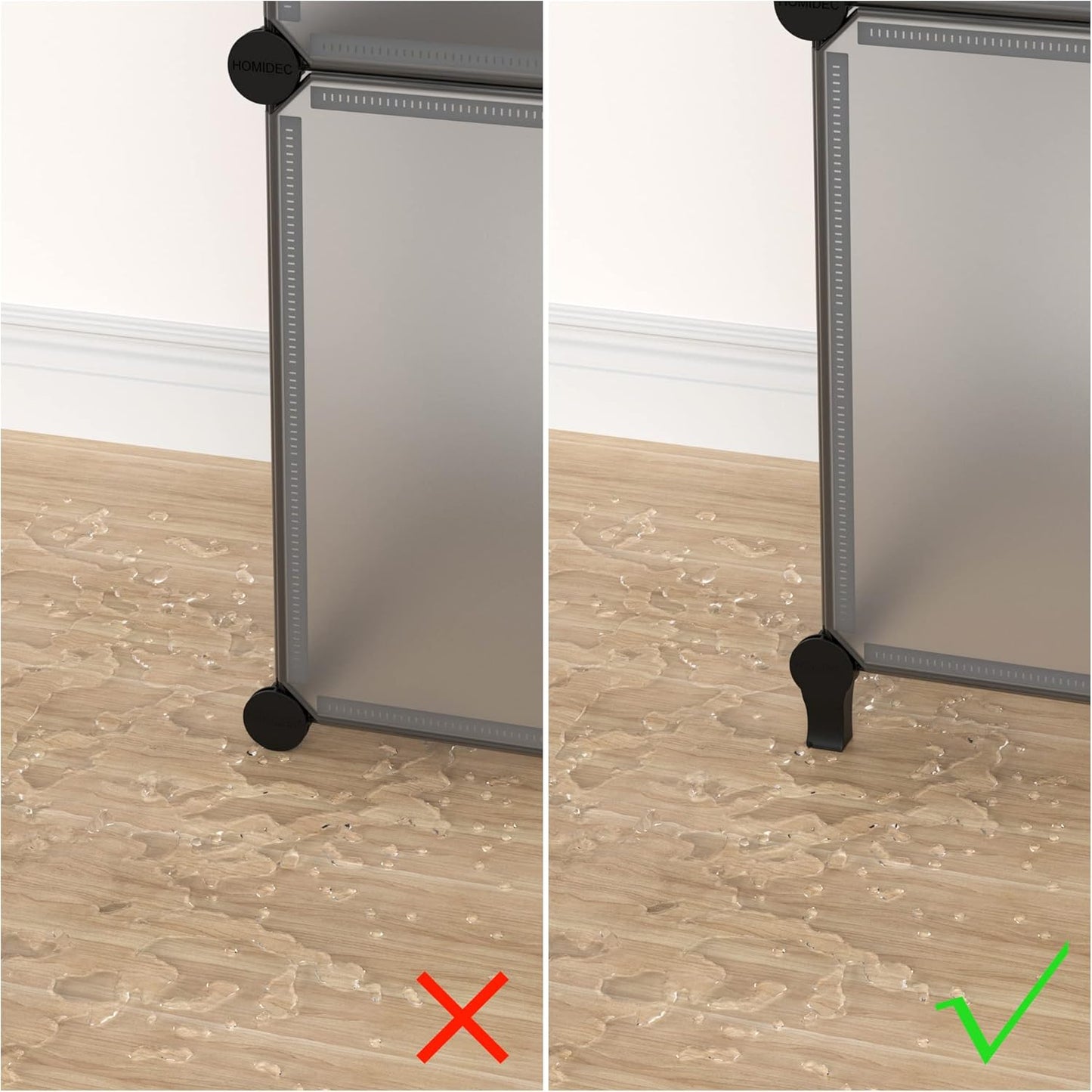 HOMIDEC Closet Organizer, 12-Cube Closet Organizers and Storage, Portable Closet Shelves, Clothing Storage (Grey)