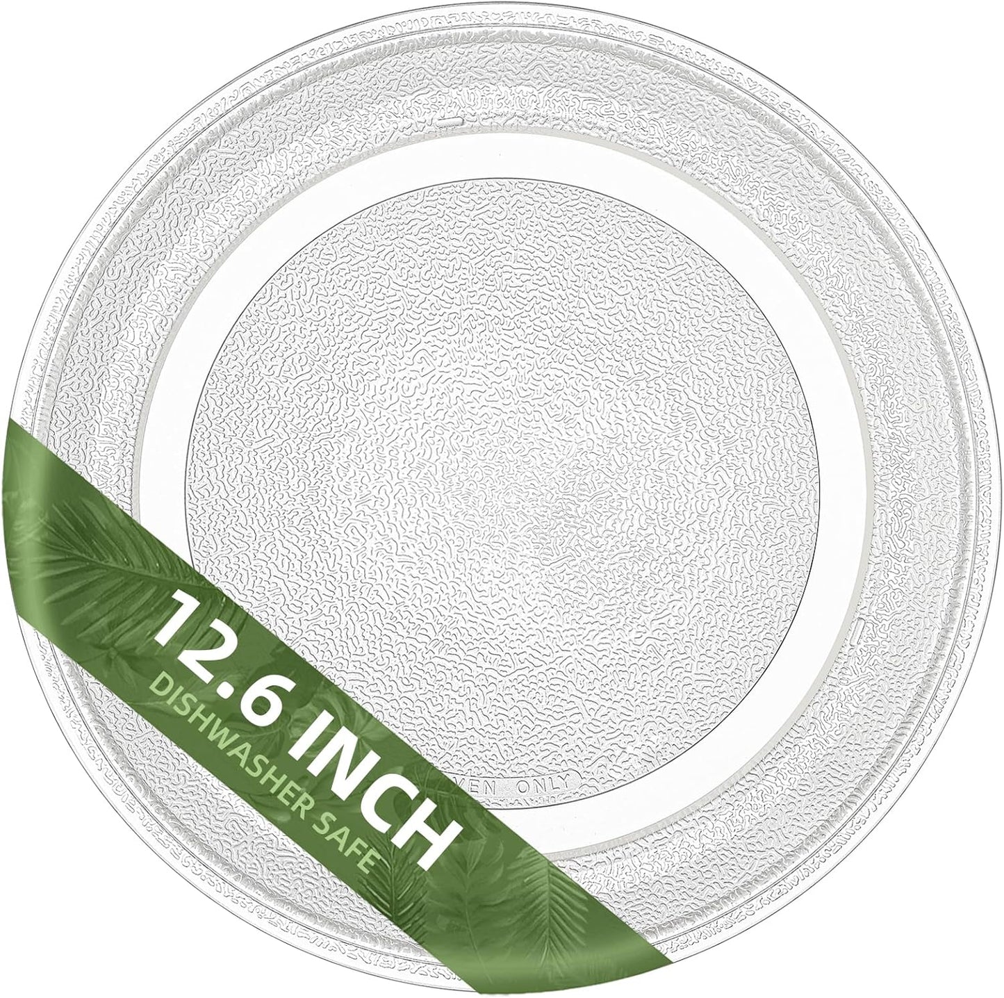 12.6" microwave turntable plate replacement KitchenAid Glass Plate Compatible with 12 5/8 inch WPW10267856 Whirlpool Microwave Glass Turntable