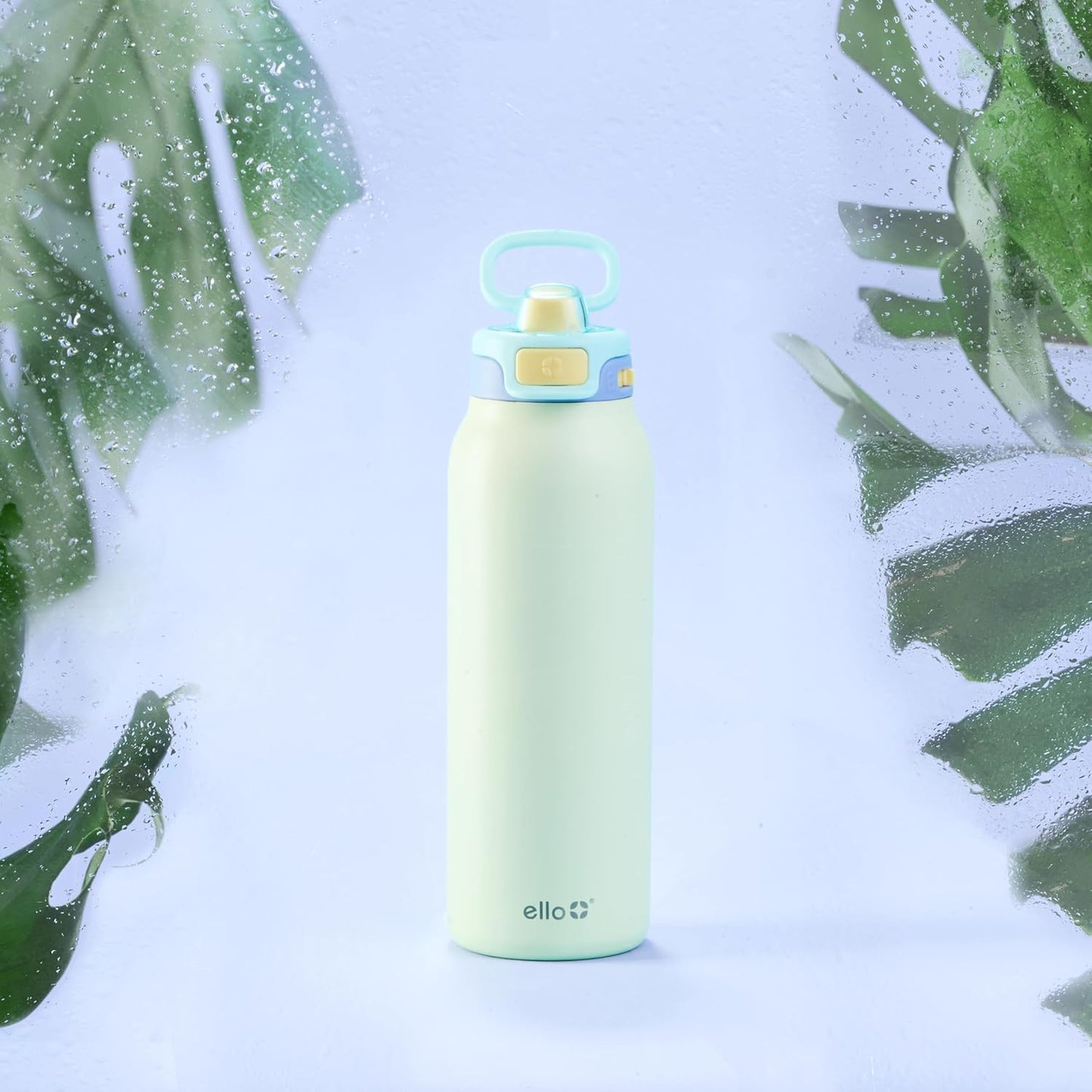 Ello Pop & Fill Stainless Steel Water Bottle with Quick Fill Technology, Double Walled Vacuum Insulated Metal, Leak Proof Locking Lid, Sip & Chug, BPA Free, Holiday Gift for Him Her, 22oz, 32oz, 40oz