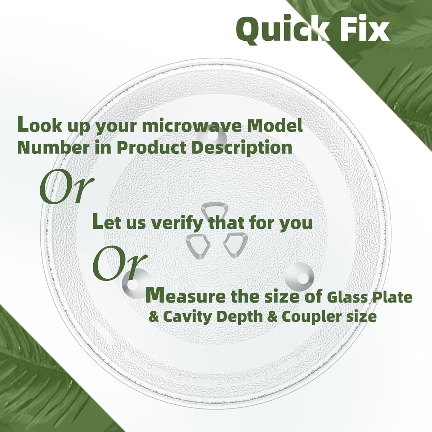 11.25" Microwave Plate Replacement for 3517203500 3517203510 Magic Chef MCO160 Series Compatible with Sharp Microwave Plate R318 R331 Series Frigidaire 5304481353 and 11 1/4 inch Daewoo Glass Plate