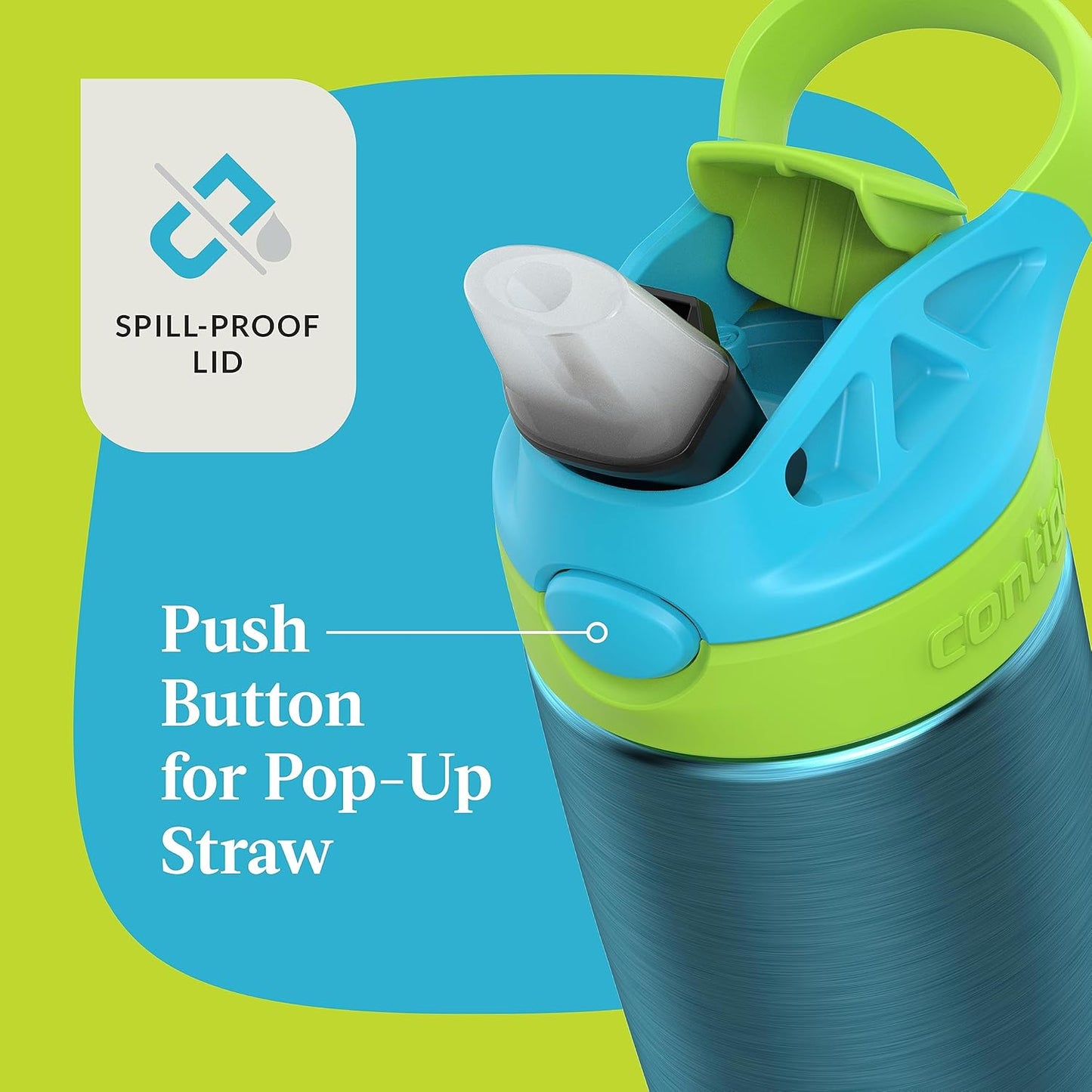 Contigo Aubrey Leak-Proof Spill-Proof Insulated Stainless Steel Water Bottle 13 Oz.