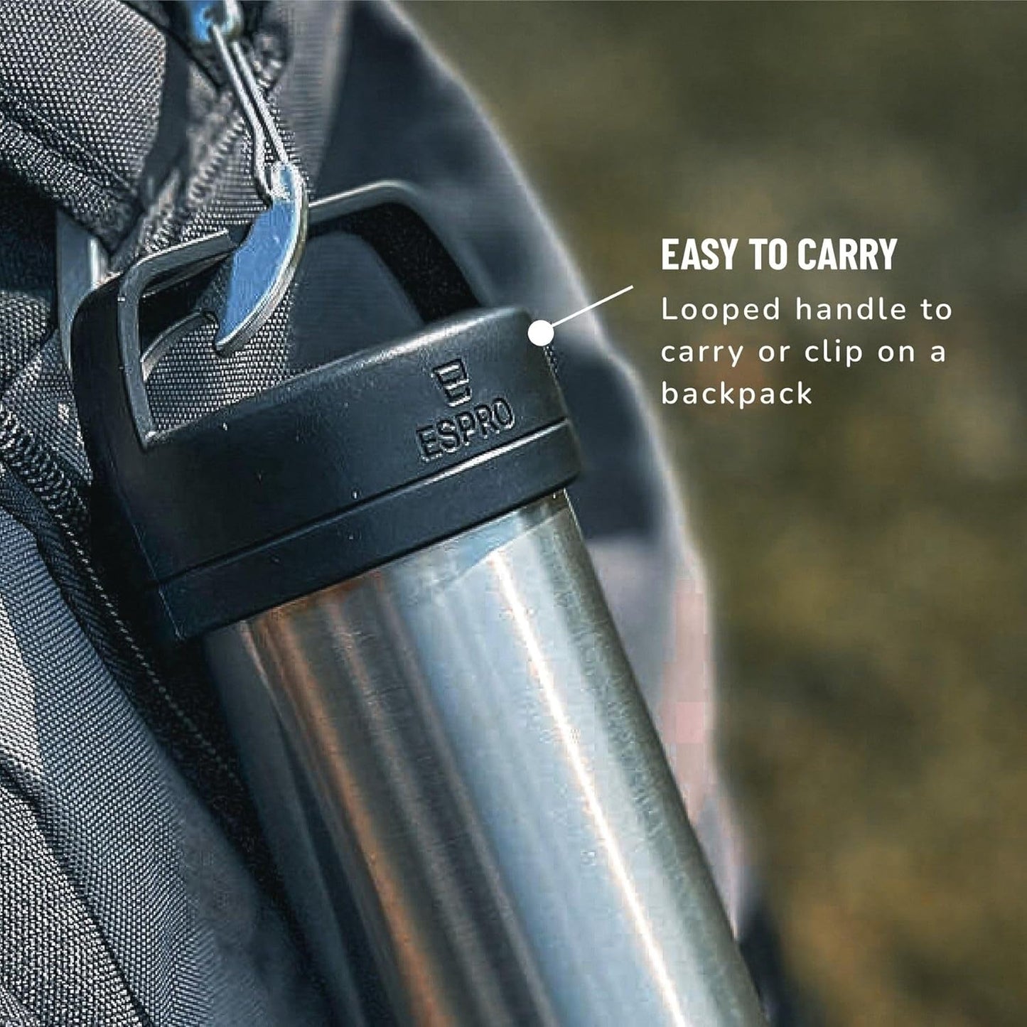 ESPRO P0 Ultralight French Press Coffee Maker for Travel, Vacuum Insulated Stainless Steel, 16 Ounces, Brushed Stainless Steel